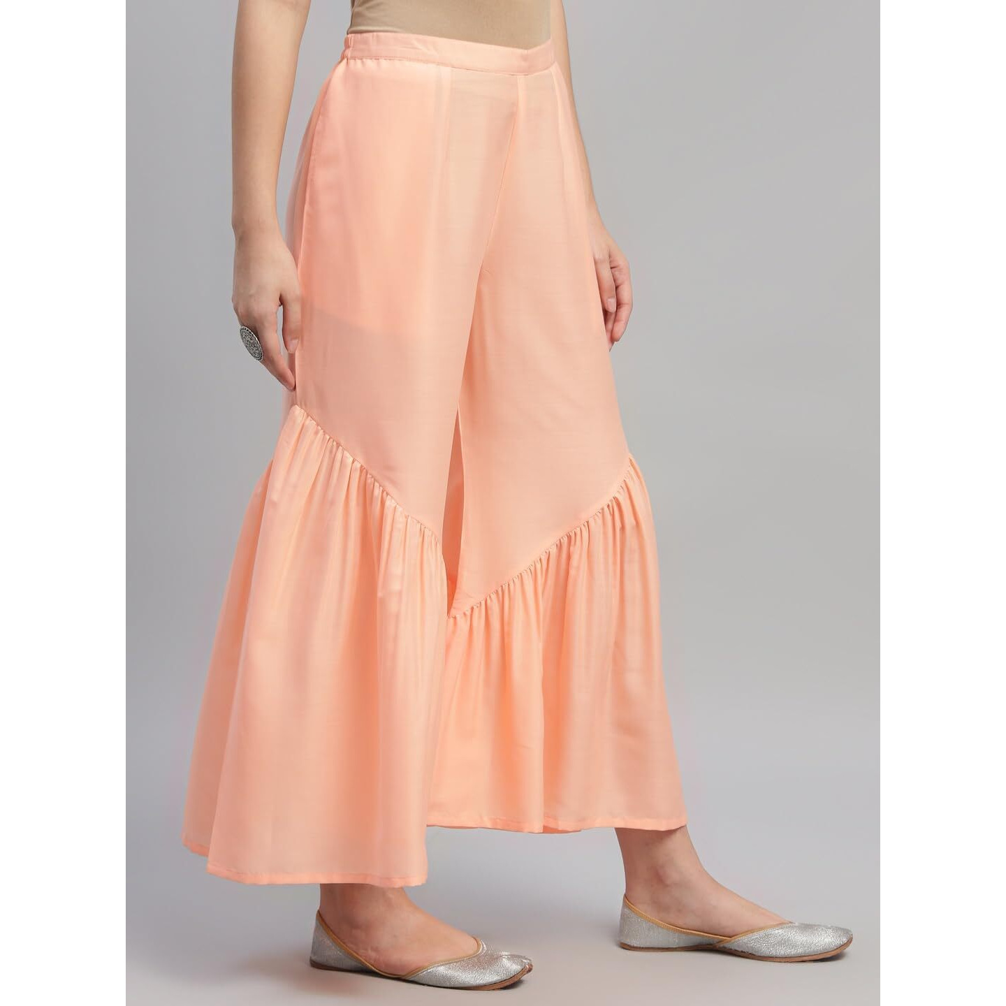 Libas Women's Regular Sharara (Pl762_Peach_S)