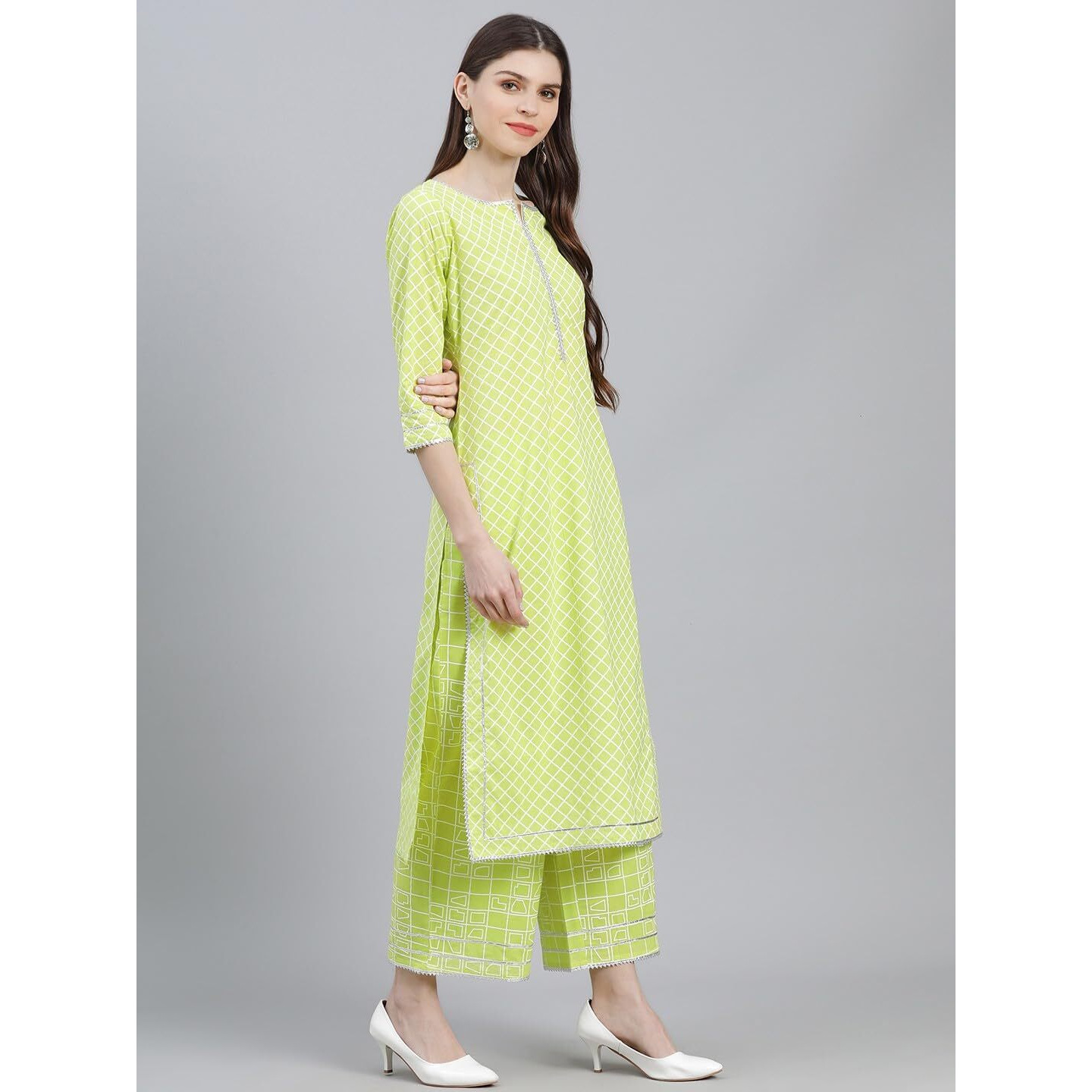 Libas Women's Cotton Kurta Sets (6915_Green