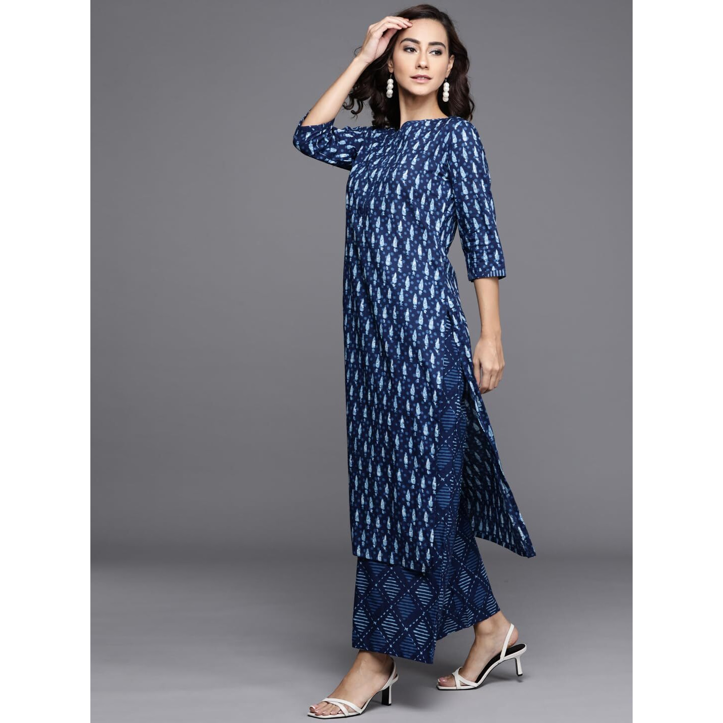 Libas Women's Cotton Kurta Sets (20161O_Blue