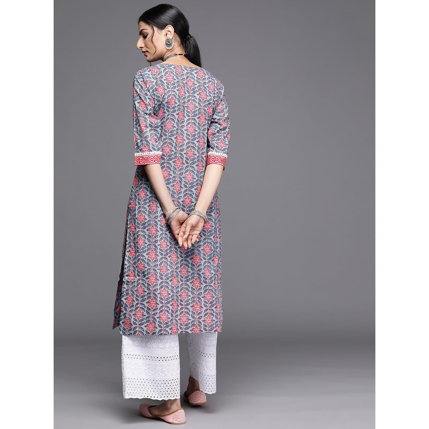 Libas Womens Printed Cotton Straight Kurta For Women