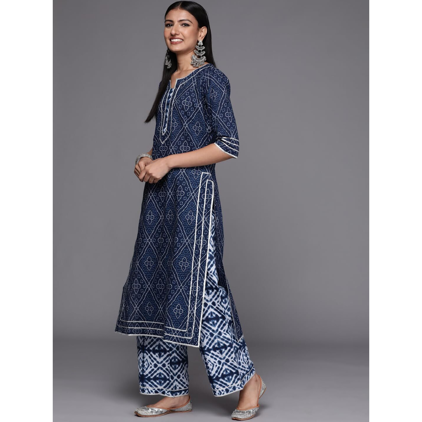 Libas Women's Cotton Kurta Sets (34051O_Blue