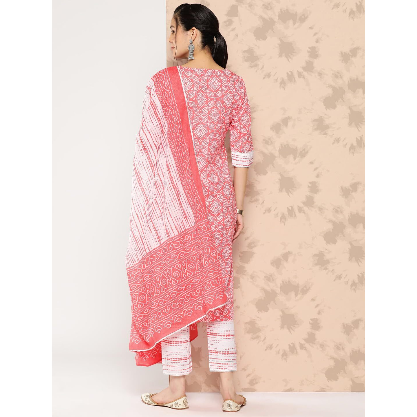 Libas Women's Pure Cotton Kurta Sets (34226_Peach