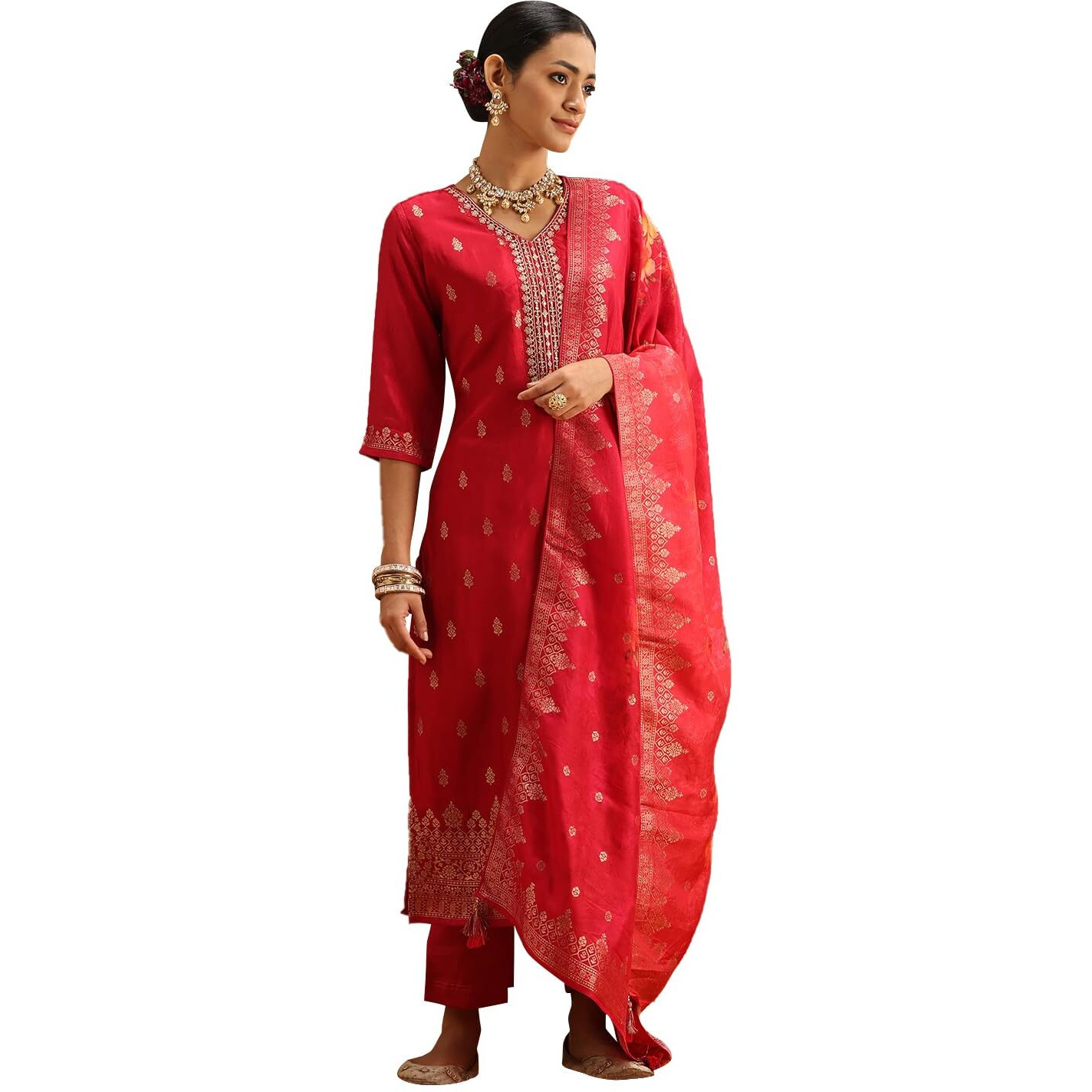 Libas Women's Pure Silk Kurta Sets (38038O_Pink