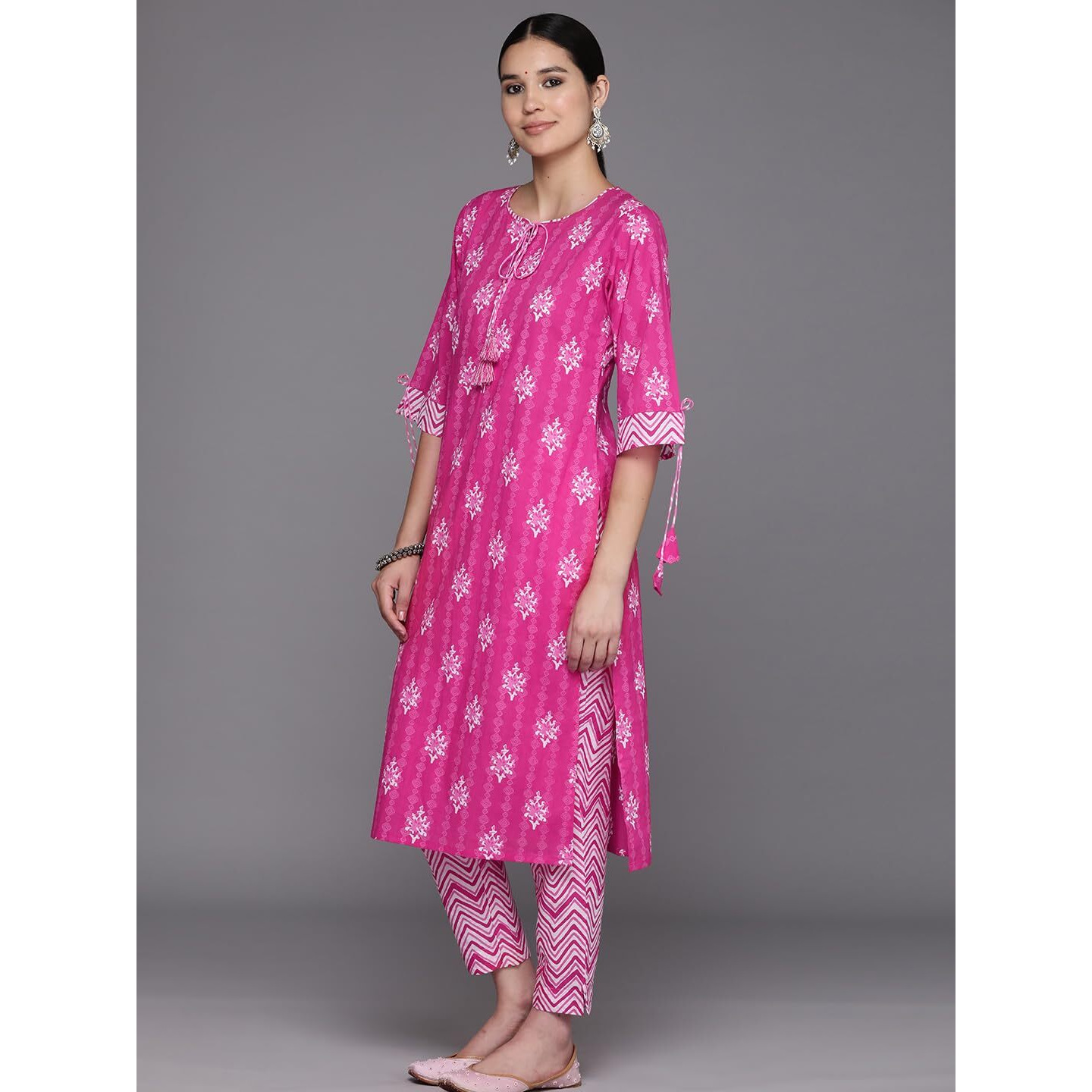 Libas Women's Pure Cotton Kurta Sets (34396_Pink