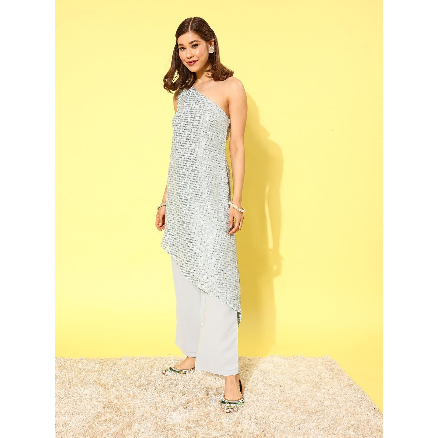 Libas Women's Embellished Co-Ords (34443_Blue