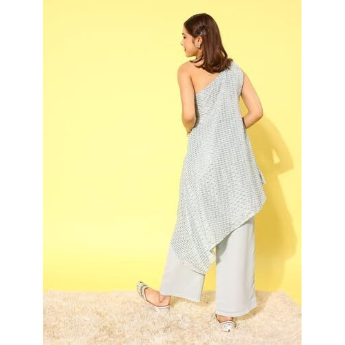 Libas Women's Embellished Co-Ords (34443_Blue