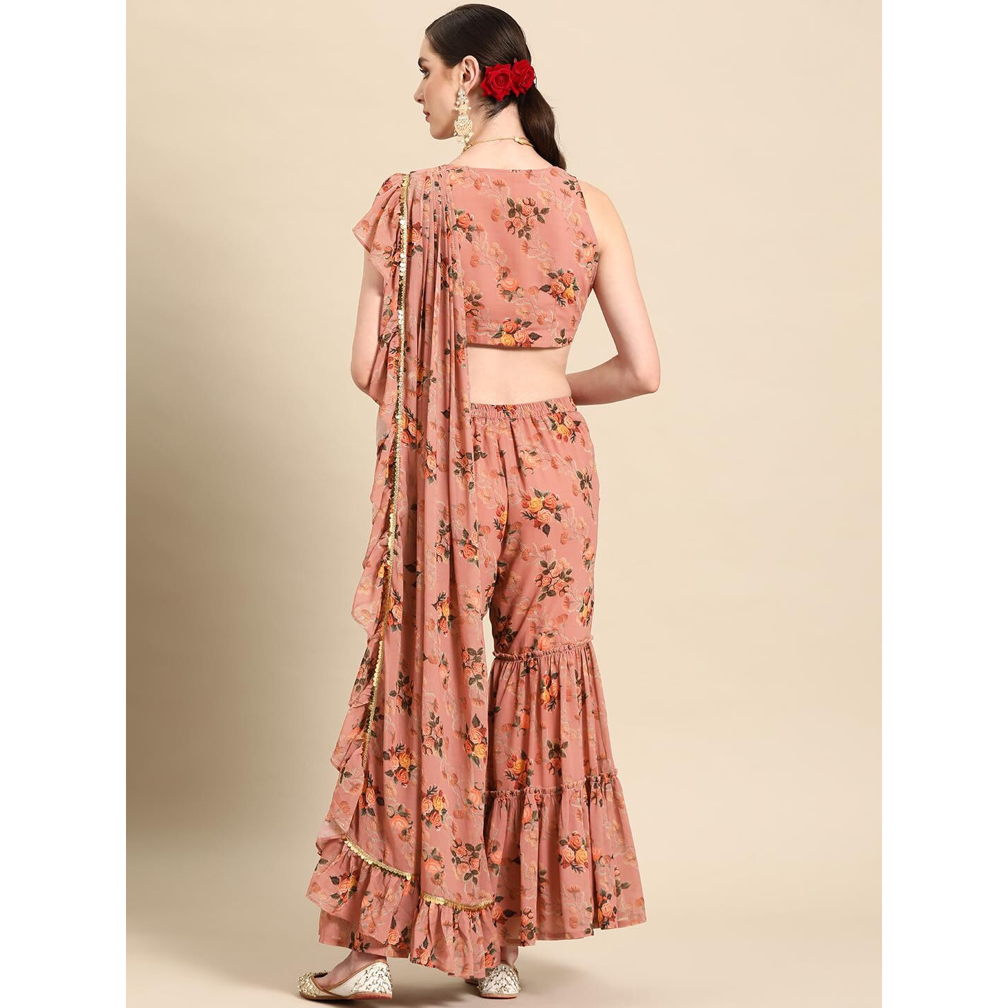 Libas Women's Georgette Saree (34491_Pink)