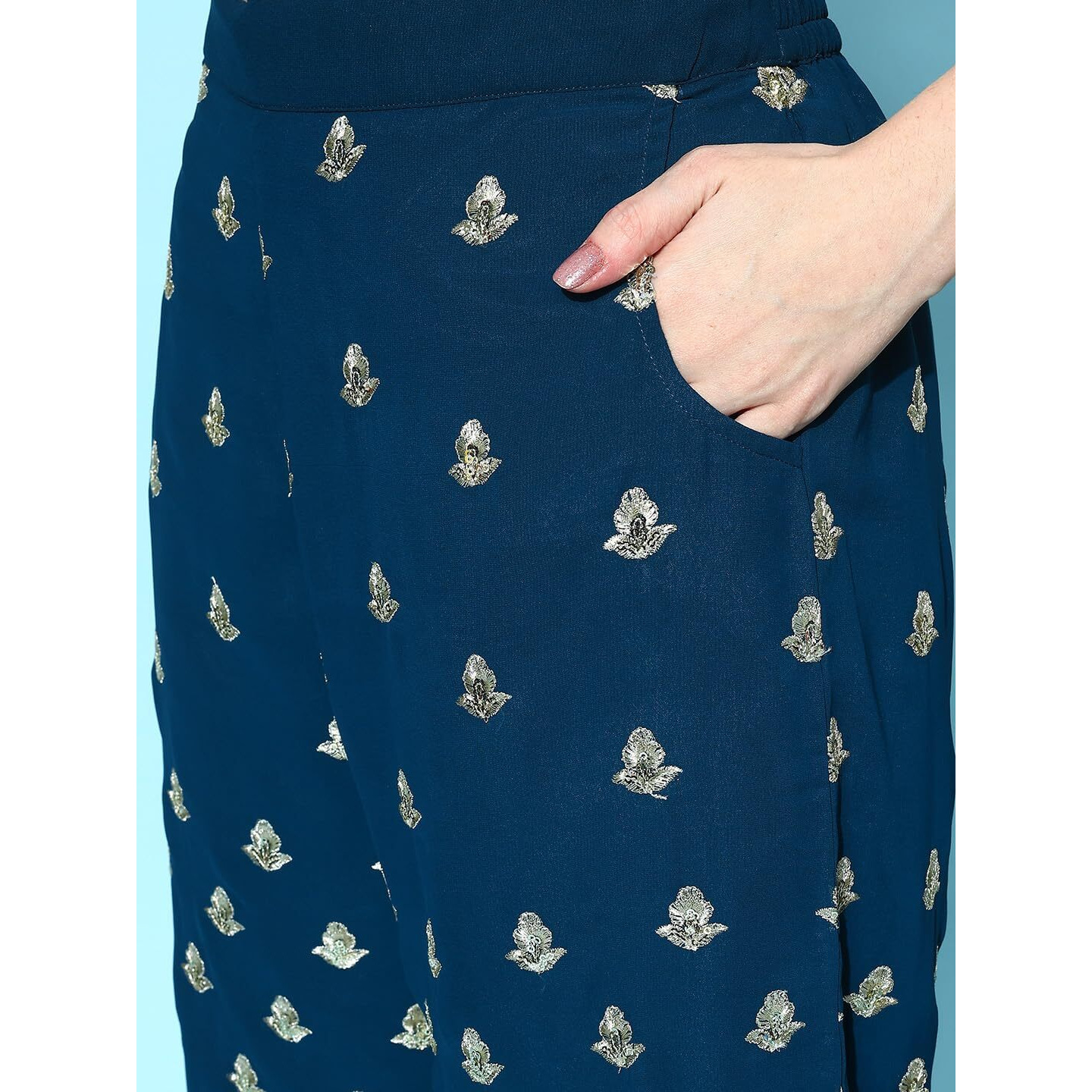 Libas Womens Embellished Georgette Co-Ord Set For Women