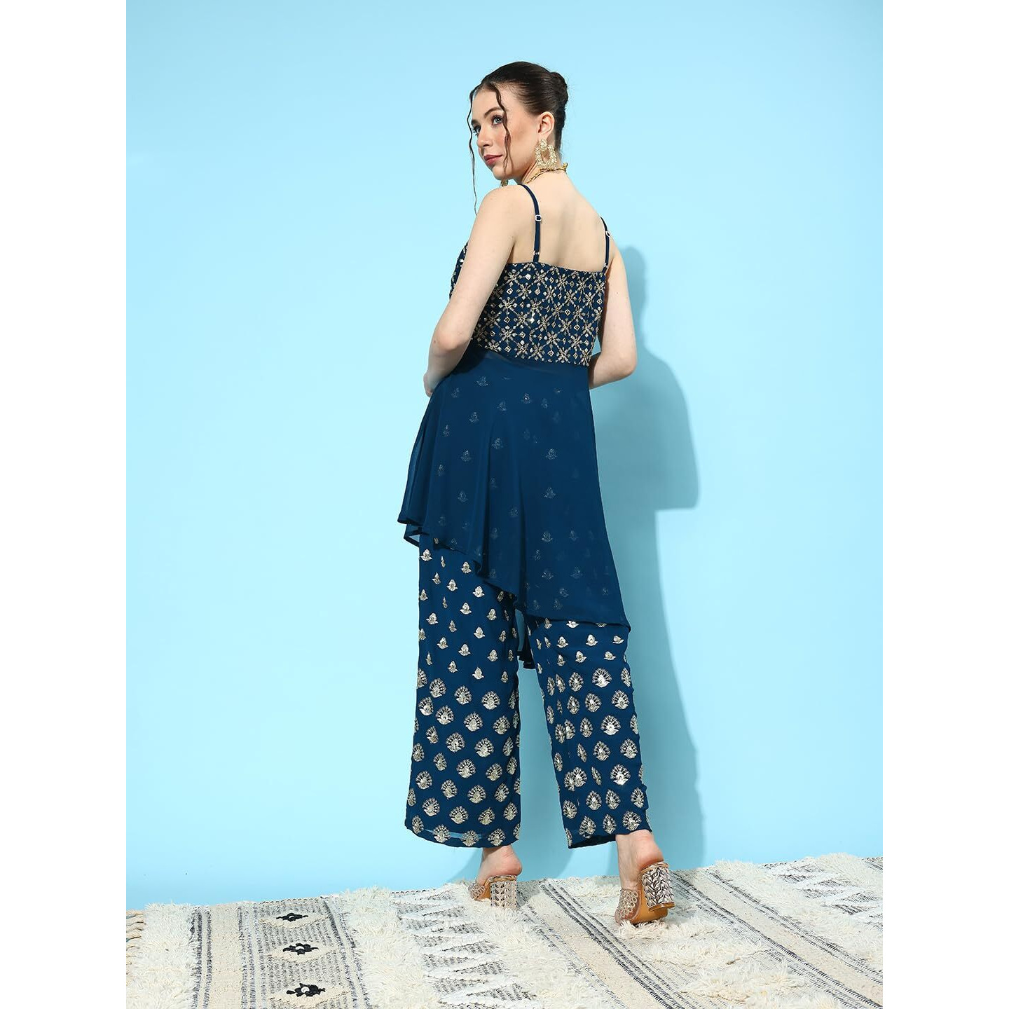 Libas Womens Embellished Georgette Co-Ord Set For Women