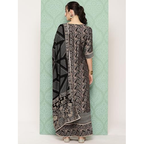 Libas Women's Silk Blend Kurta Sets (34614_Blue