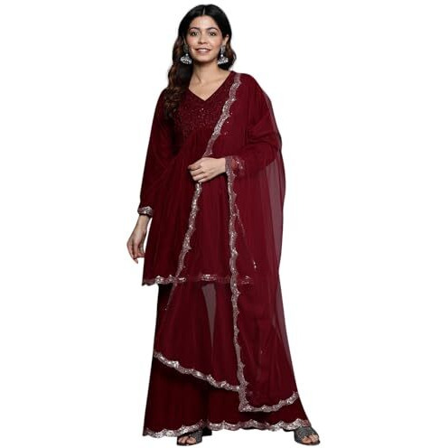 Libas Women's Velvet Kurta Set (34824