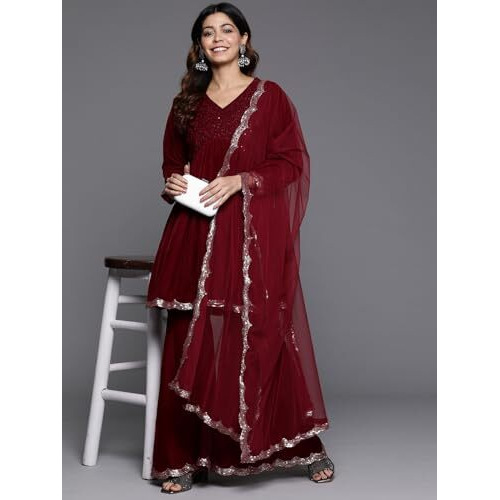 Libas Women's Velvet Kurta Set (34824