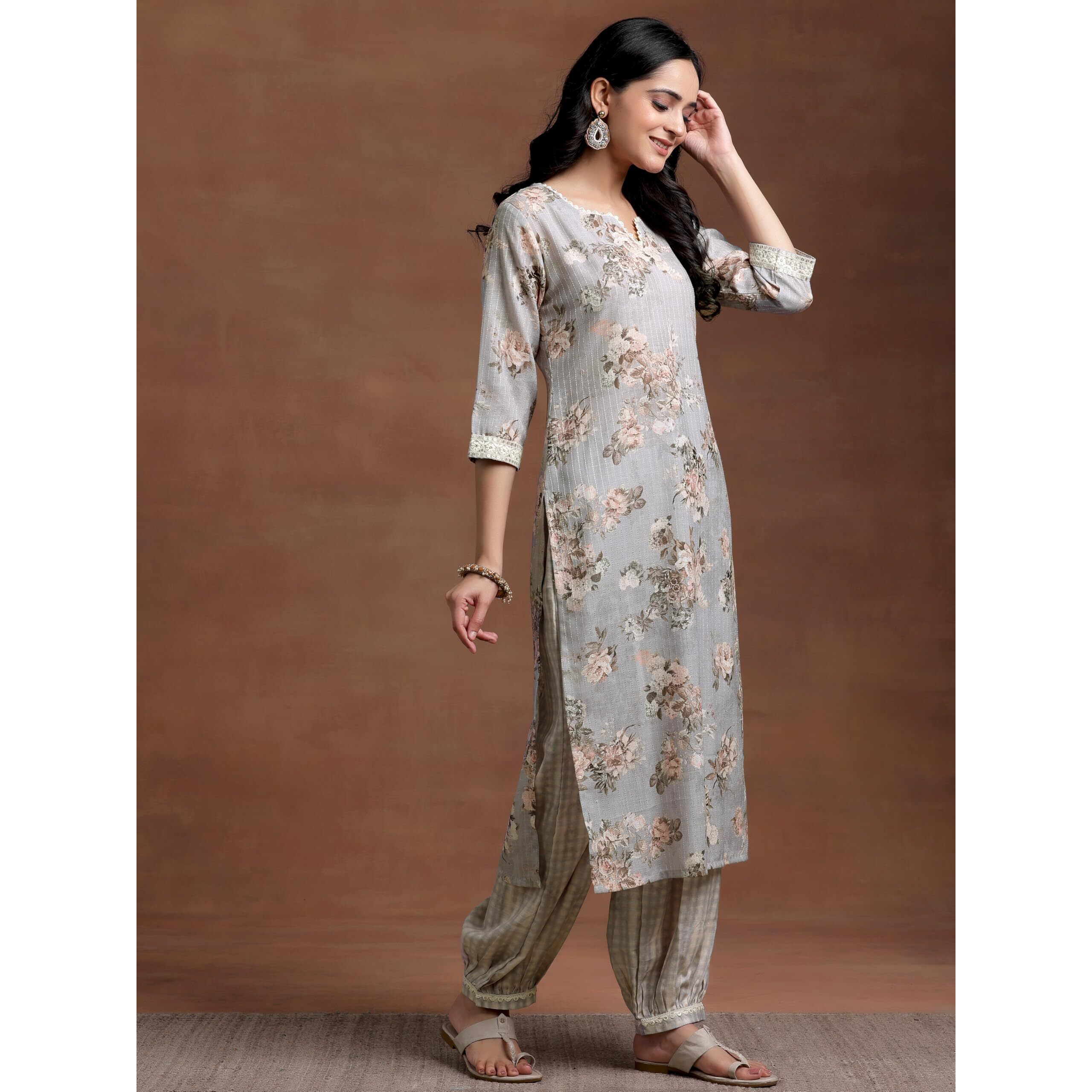Libas Women's Cotton Kurta Set (35359_Grey