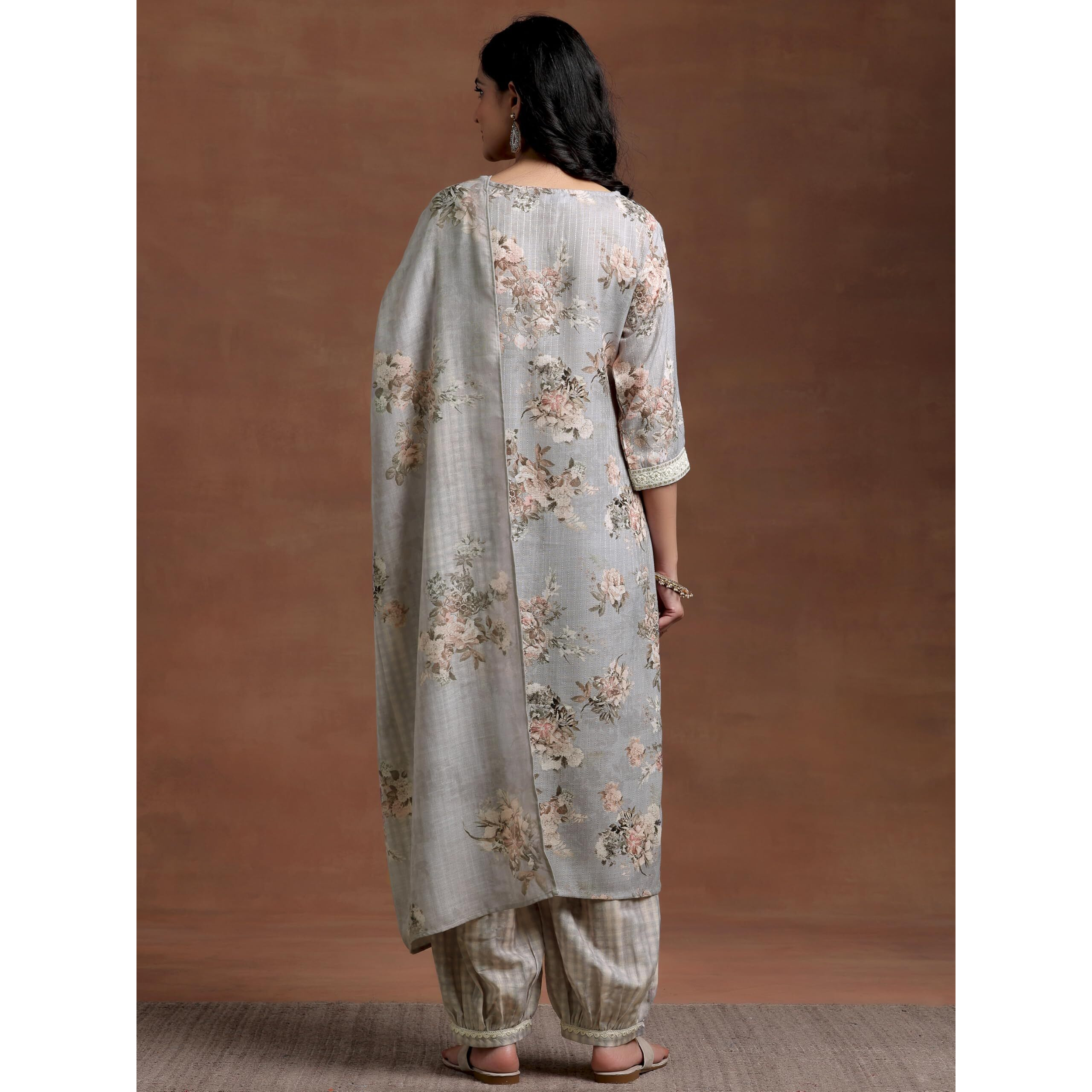 Libas Women's Cotton Kurta Set (35359_Grey