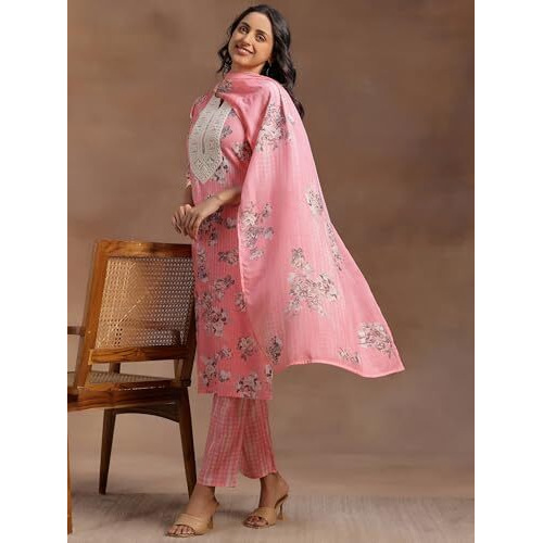 Libas Women's Cotton Kurta Set (35402_Pink