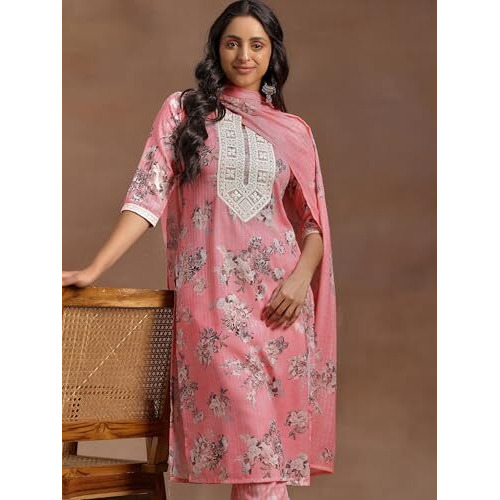 Libas Women's Cotton Kurta Set (35402_Pink
