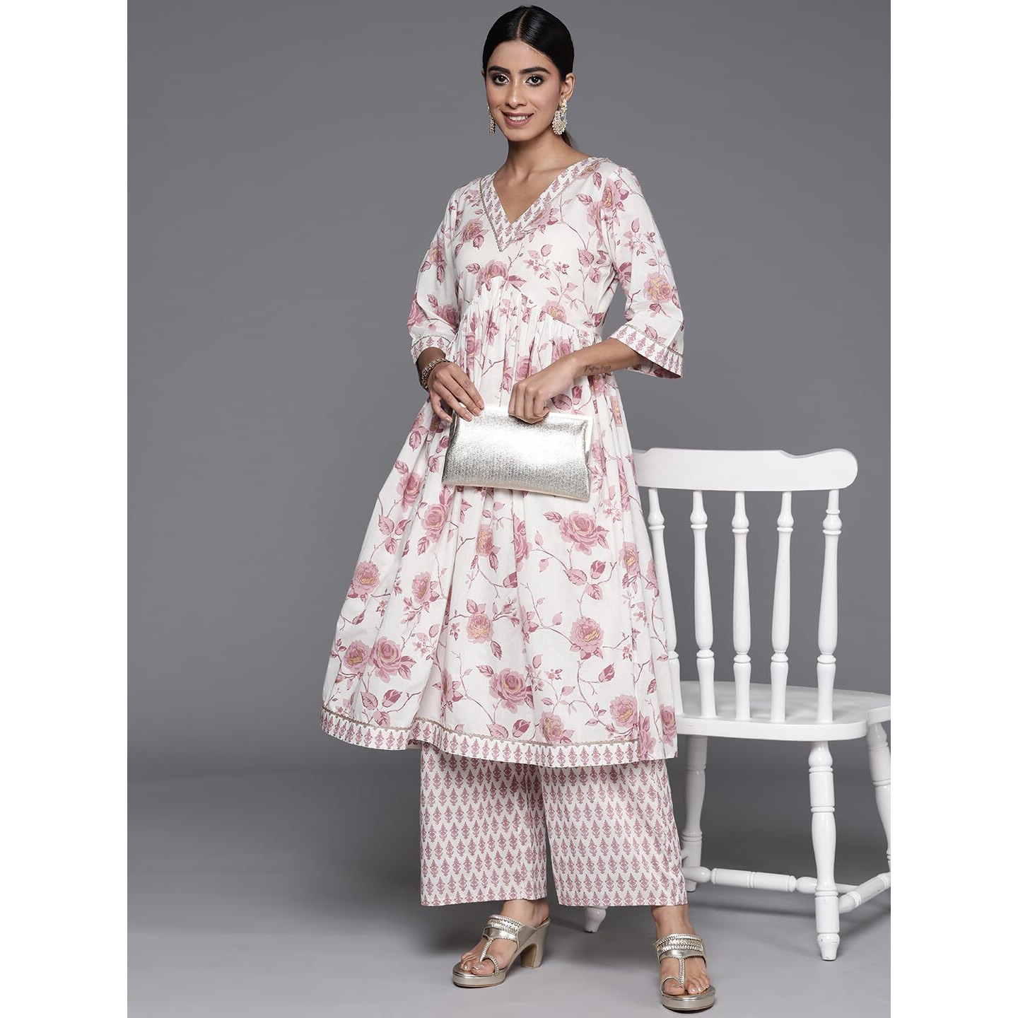 Libas Women's Cotton Kurta Sets (35415_Off White