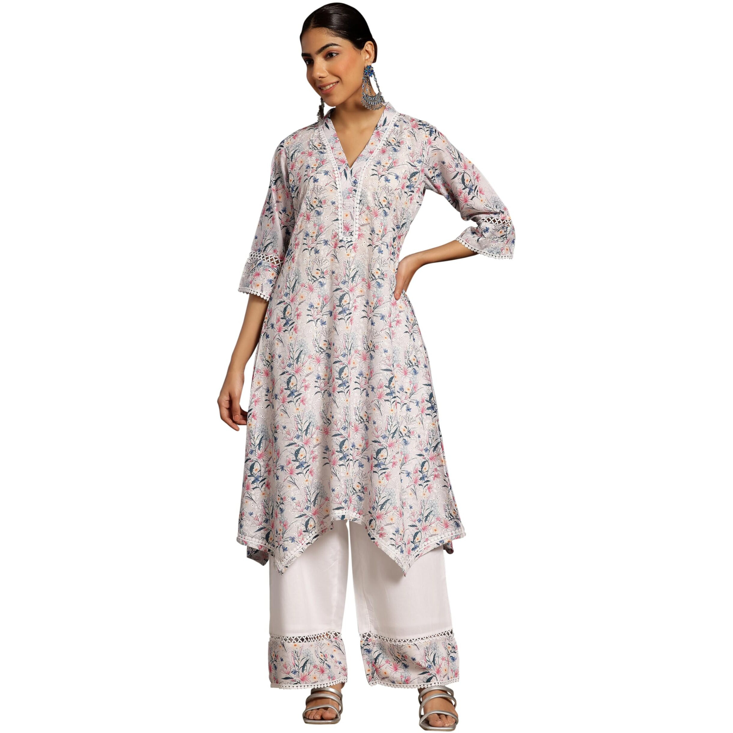Libas Women's Cotton Kurta Set (35588_Multicolor