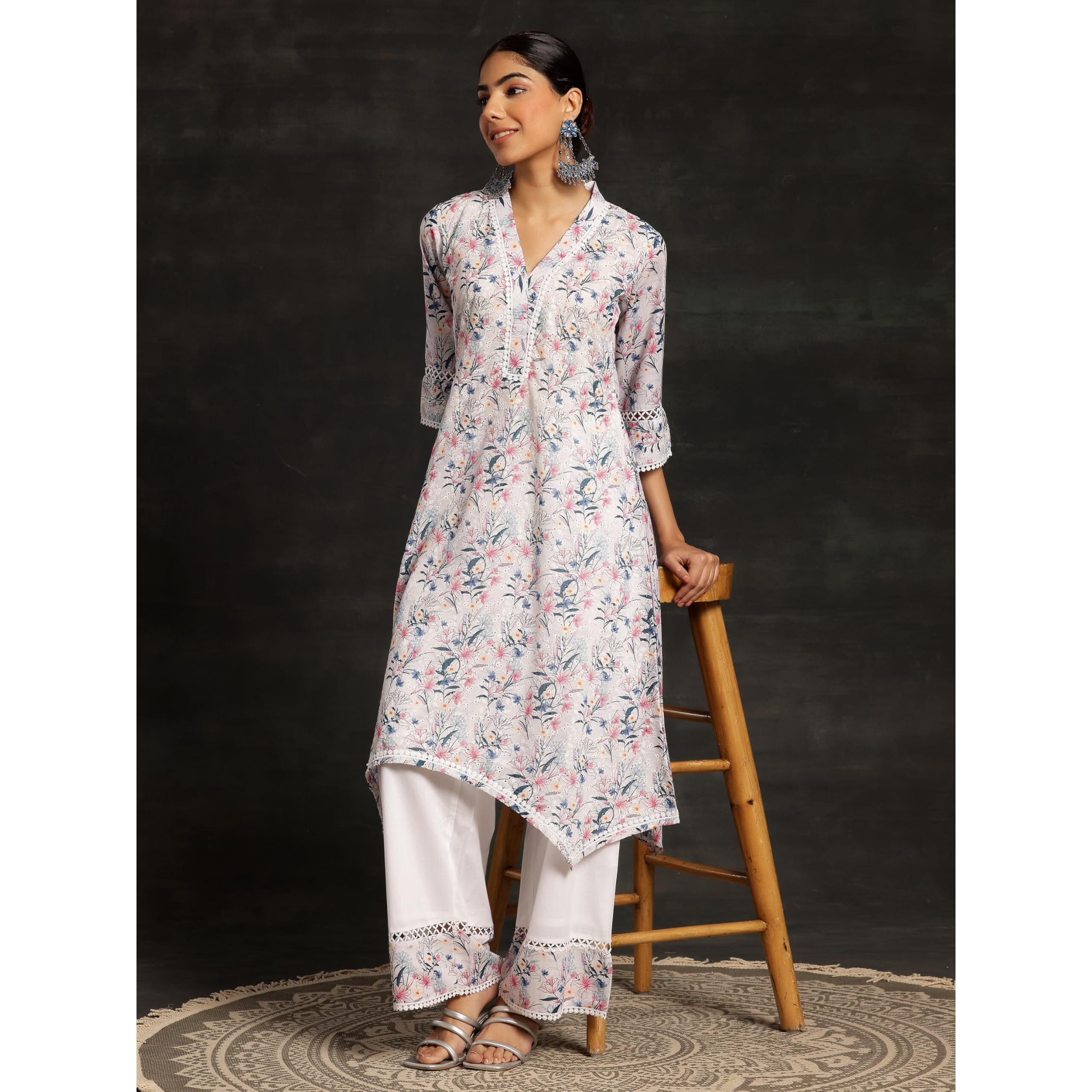 Libas Women's Cotton Kurta Set (35588_Multicolor