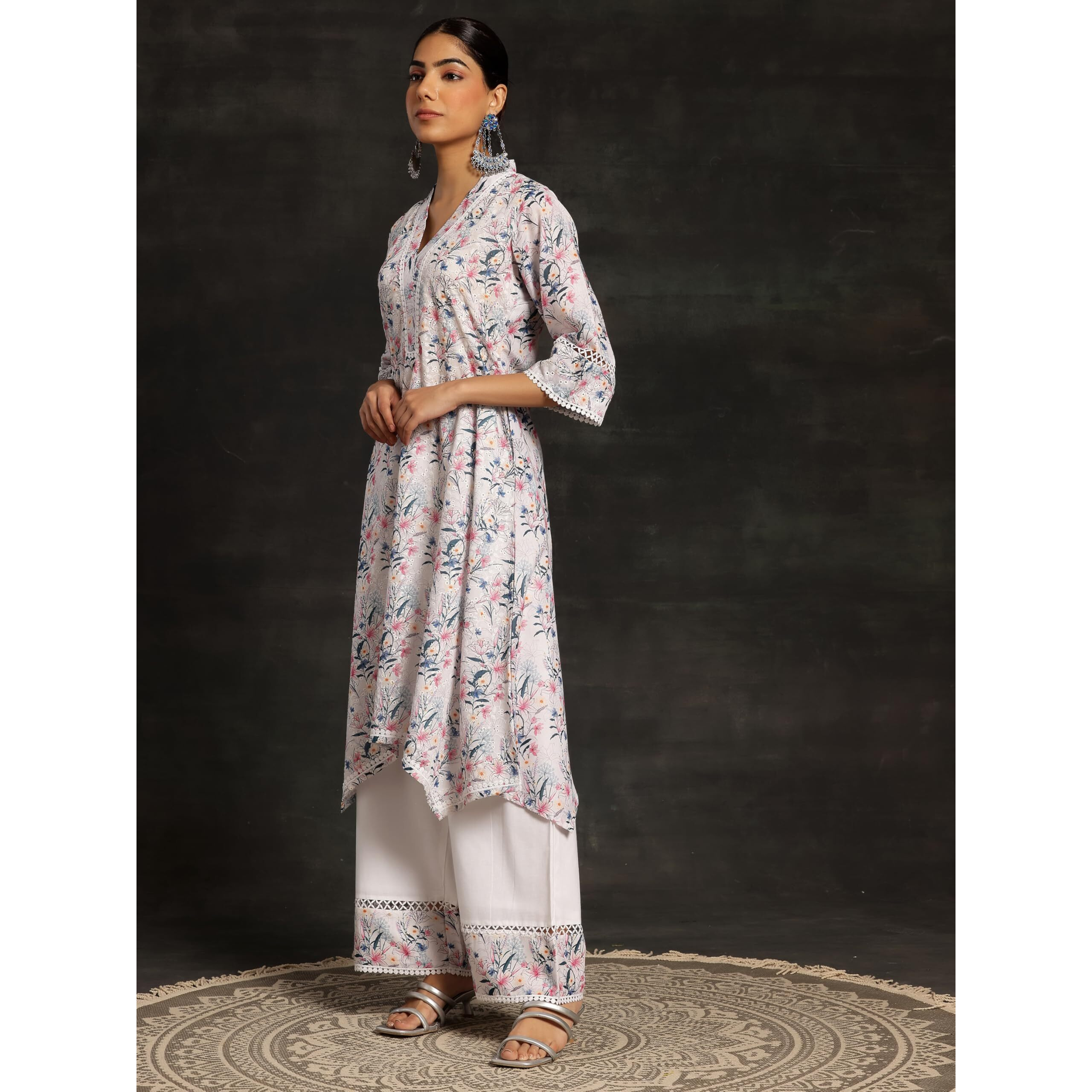 Libas Women's Cotton Kurta Set (35588_Multicolor