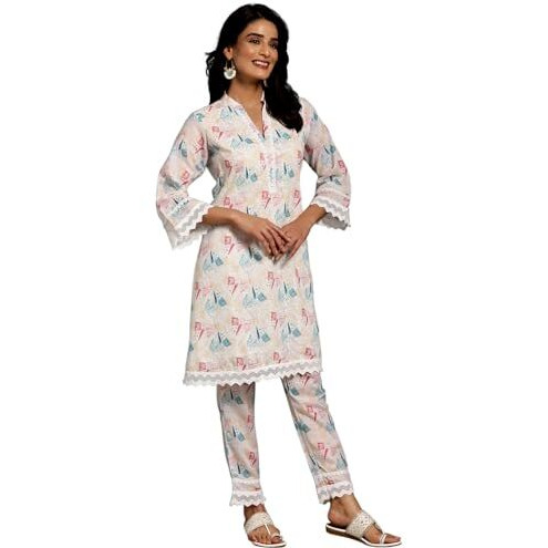 Libas Women's Cotton Kurta Set (35586_Cream