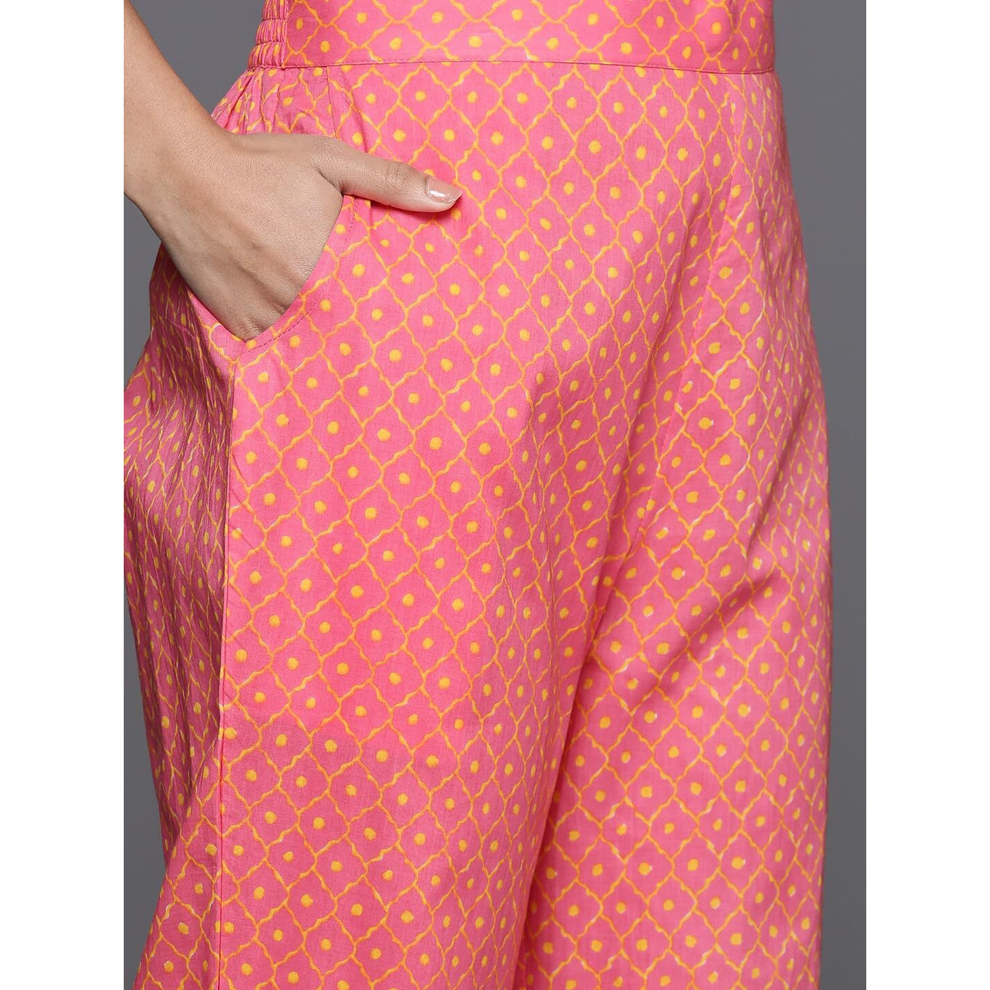 Libas Women's Cotton Kurta Set (35553_Yellow