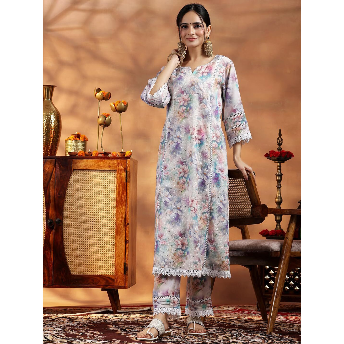 Libas Women's Cotton Kurta Set (35587_Multi