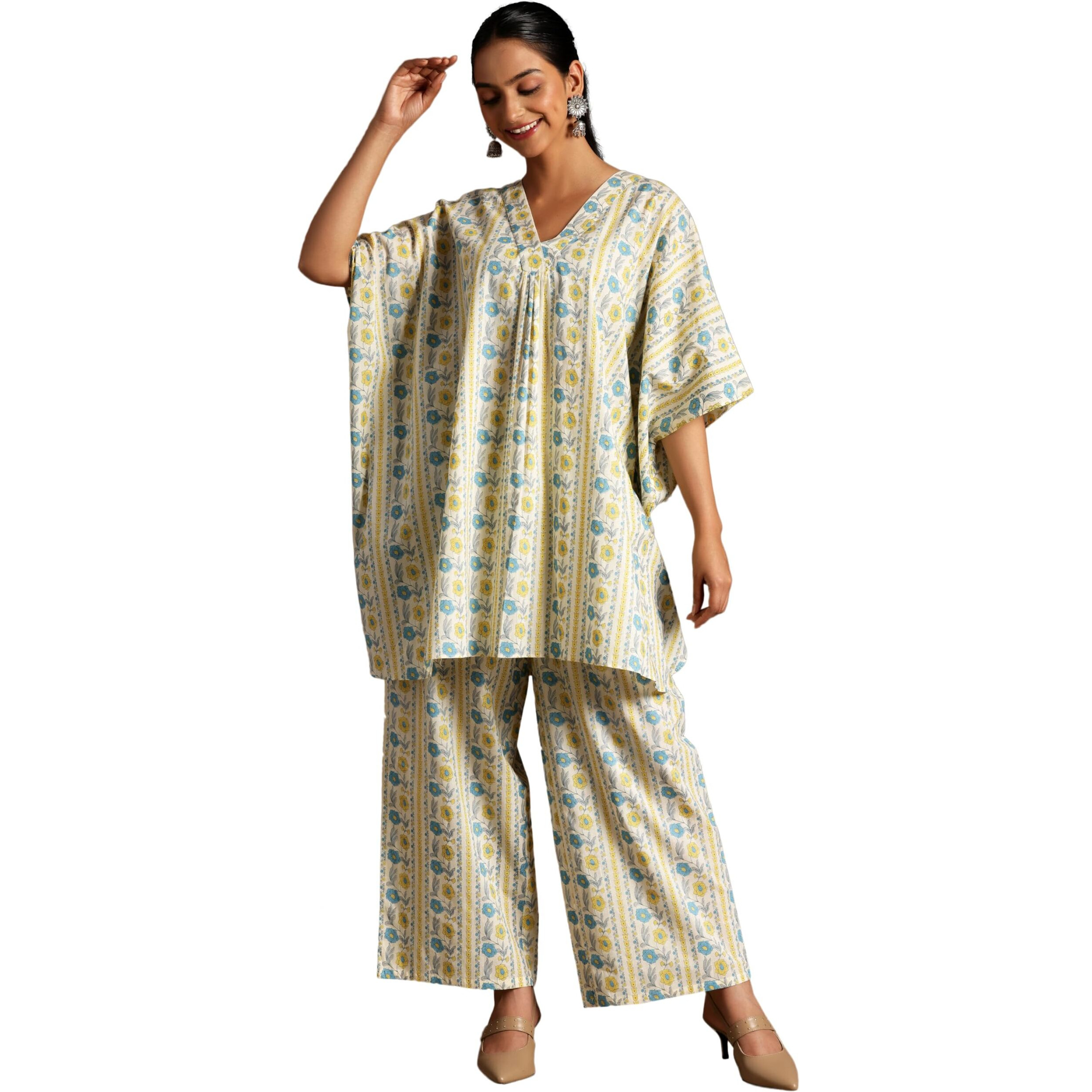 Libas Womens Printed Cotton Co-Ord Set For Women