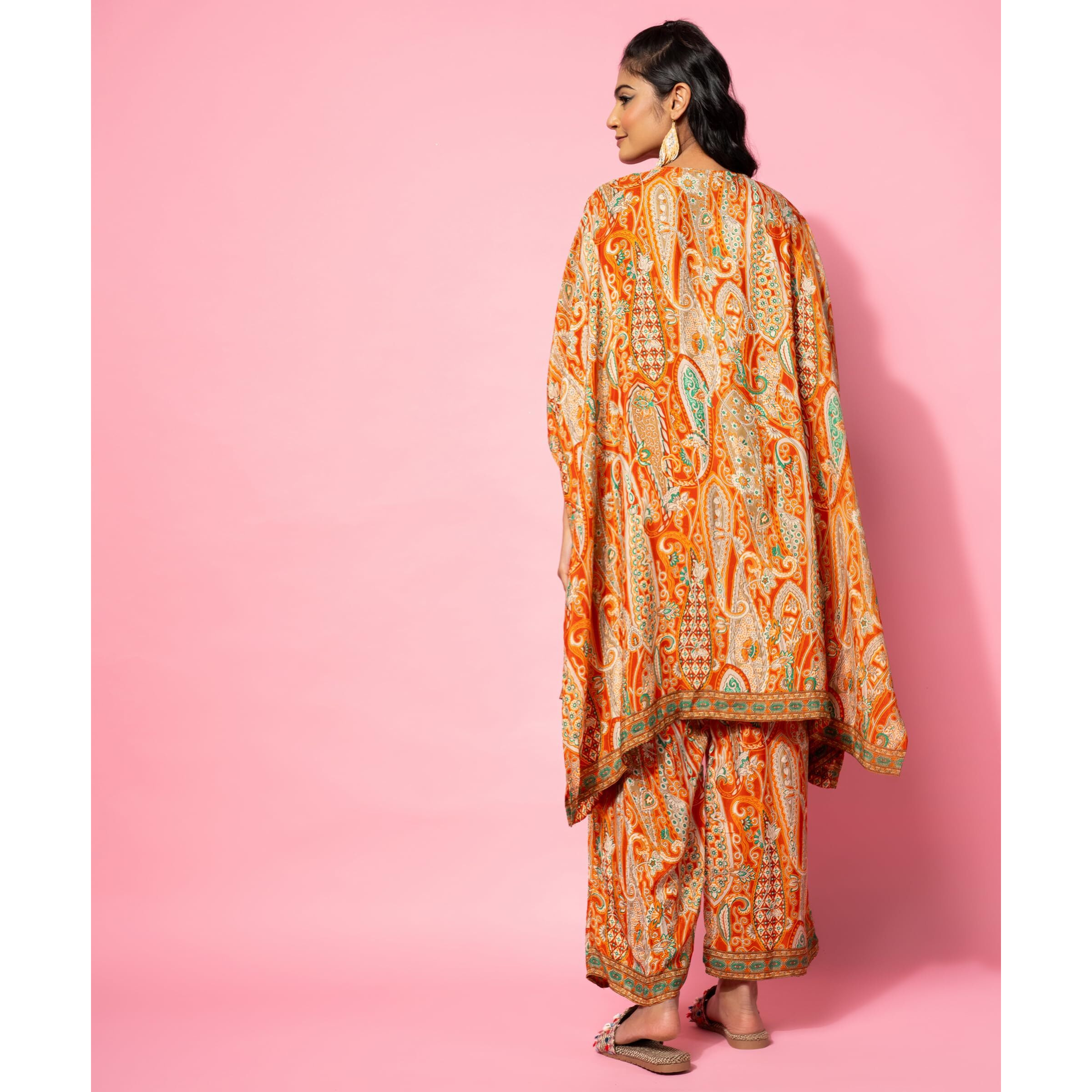 Libas Womens Printed Silk Blend Co-Ord Set For Women