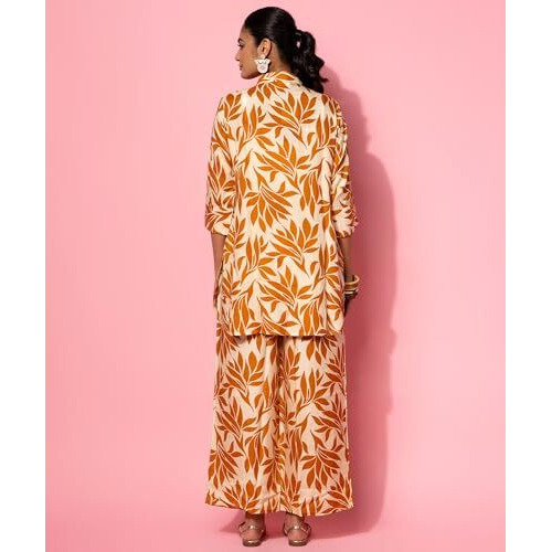 Libas Womens Printed Silk Blend Co-Ord Set For Women