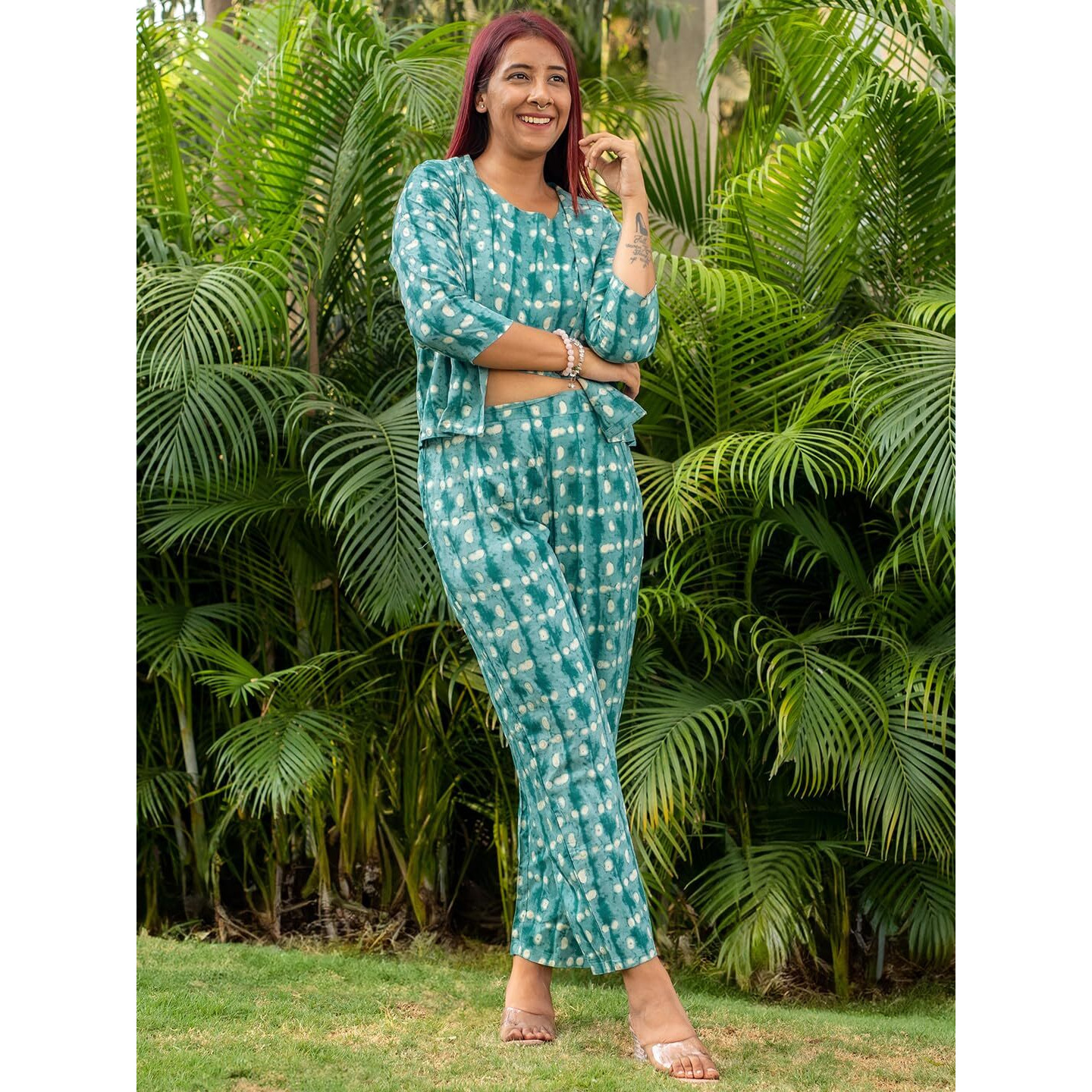 Libas Womens Printed Viscose Co-Ord Set For Women