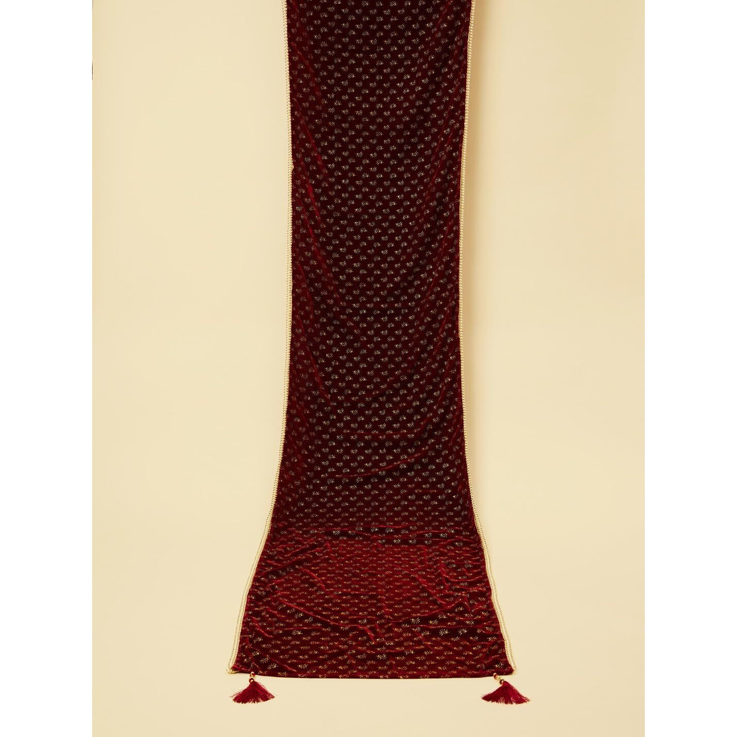 Manyavar Smart Maroon Dupatta