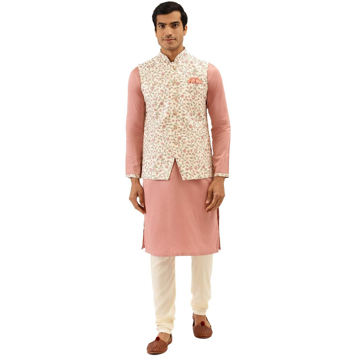 Manyavar Men's Viscose Regular Ethinic Wear (Jast158_Gajari_Xl)