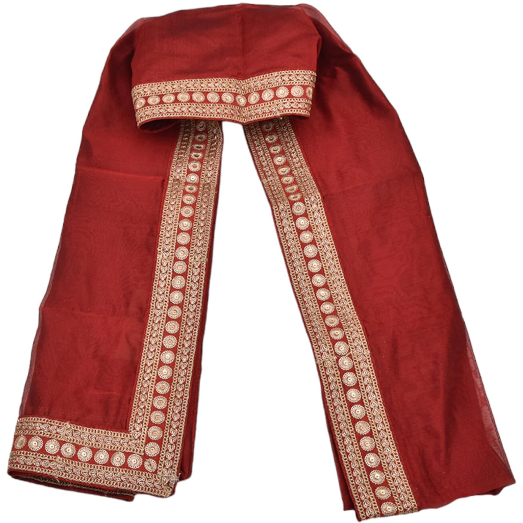 Manyavar Bright Maroon Dupatta