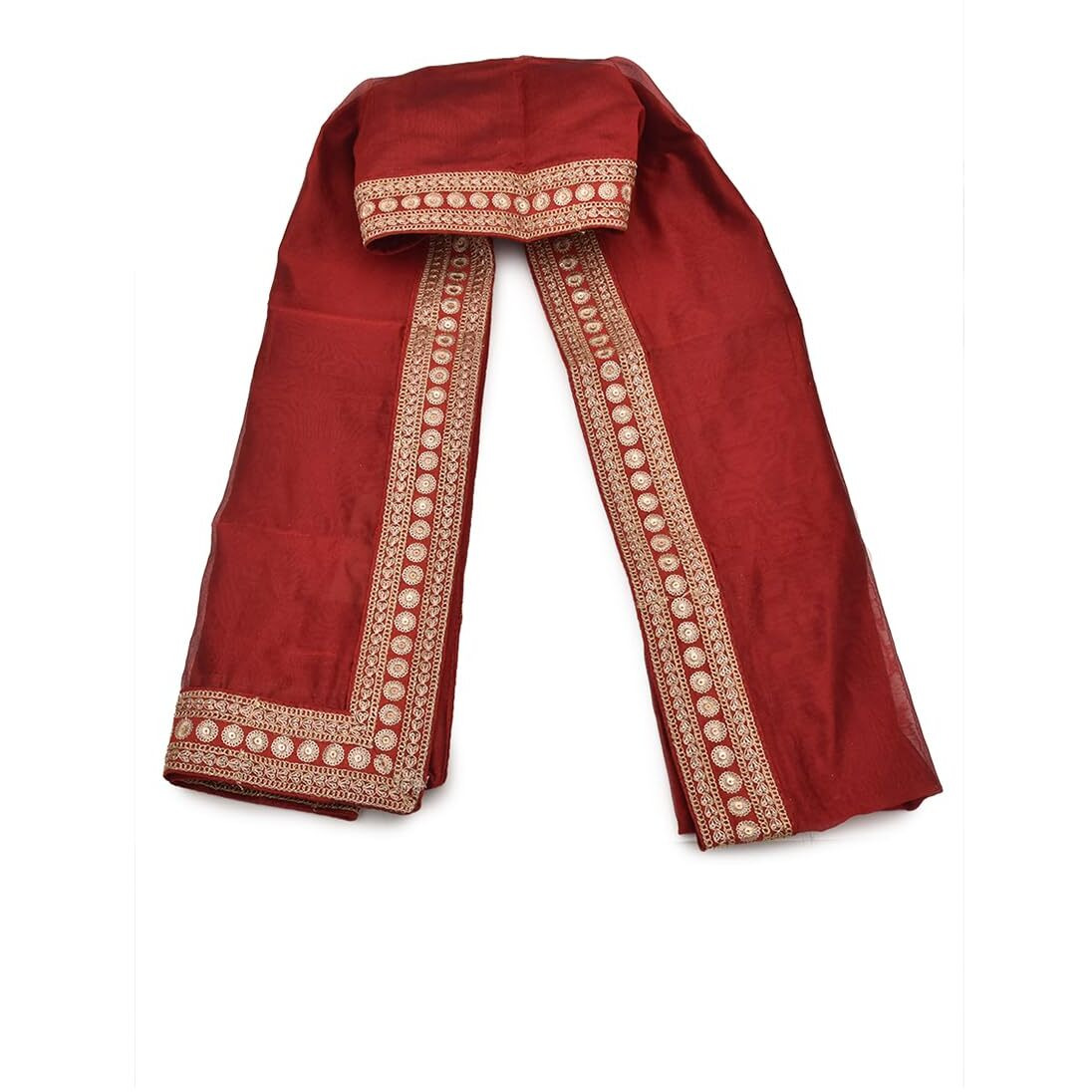 Manyavar Bright Maroon Dupatta