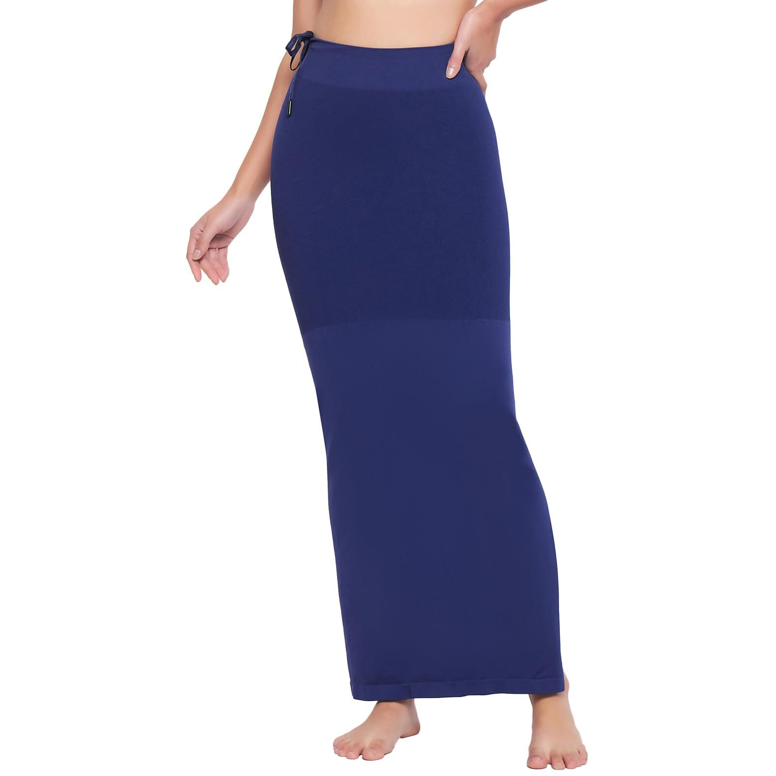 Clovia Women's Petticoat Style Saree Shapewear With Drawstring/Naada (Sw0048P08_Navy Blue_Xl)