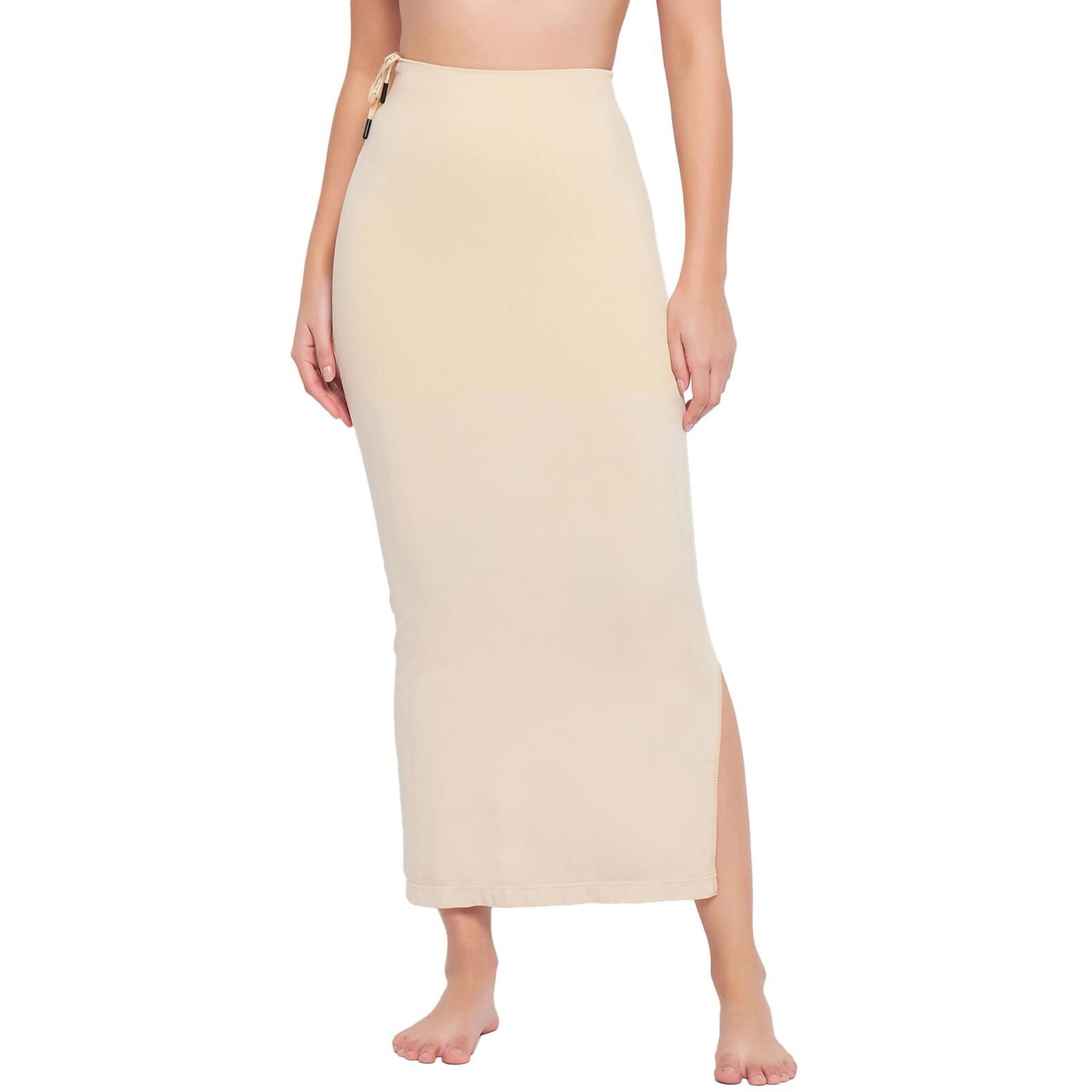 Clovia Women's Saree Shapewear With Drawstring (Sw0048P24_Beige_L)