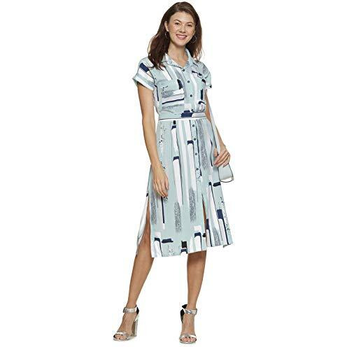 Campus Sutra Women Casual Stylish Front Button Dress's(Ss20_Dresabs01_W_Pln_Gre_L) Green