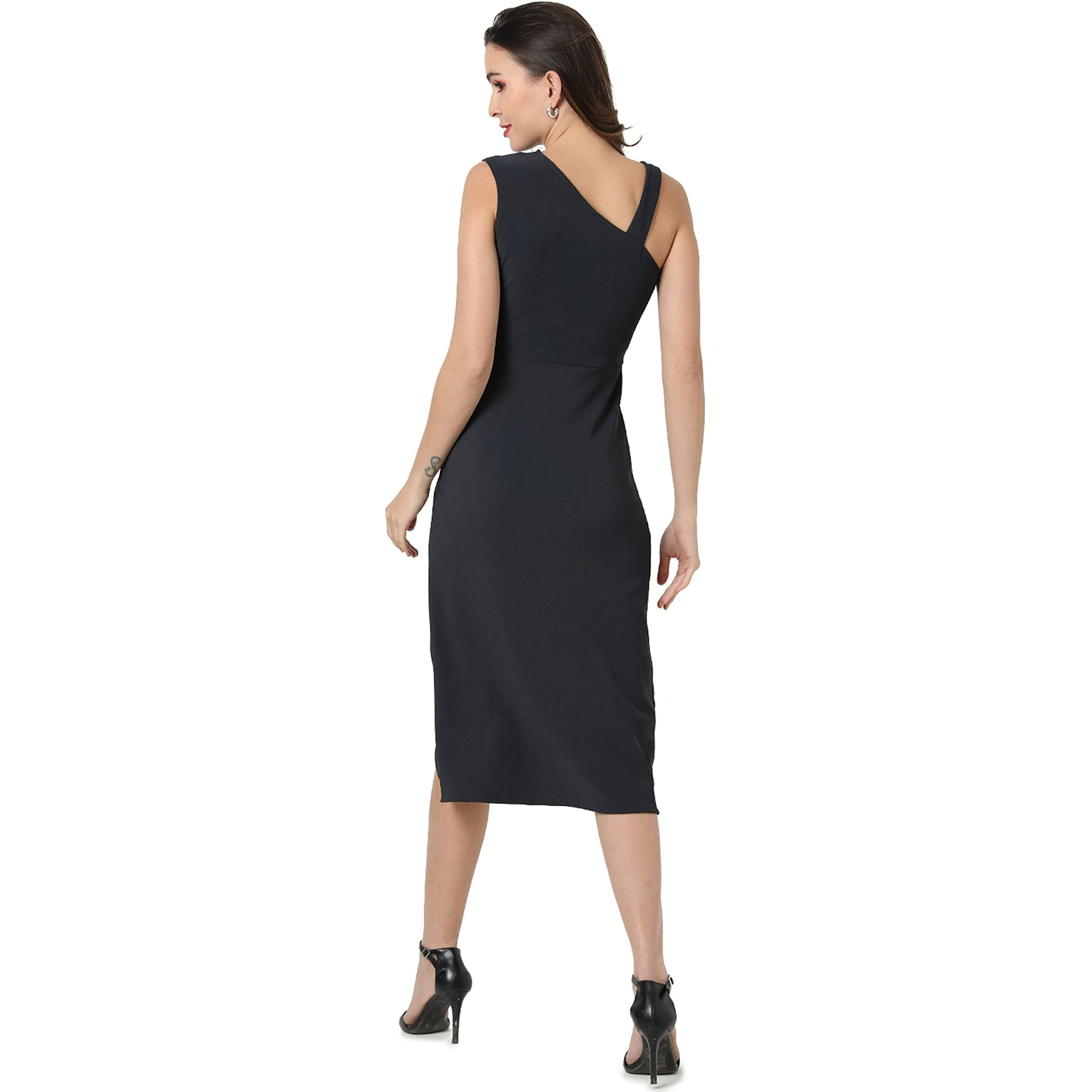 Campus Sutra Women Solid Casual Dresses(Ssmr22_Cswssdr5011_Xl) Navy Blue