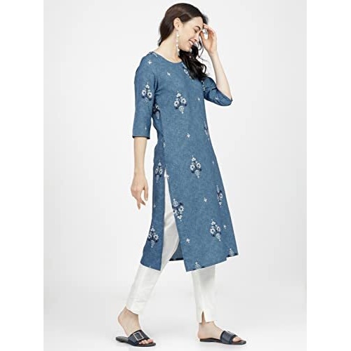 Ketch Women Polyester Regular Fit Fashion Kurta (Khku000019_Blue, Xl)