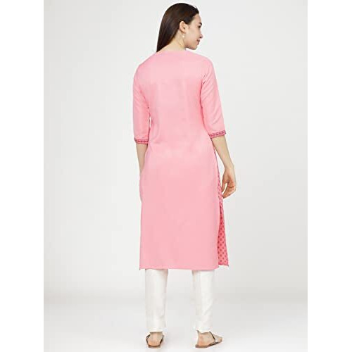 Ketch Women Polyester Regular Fit Fashion Kurta (Khku000060_Pink, Xl