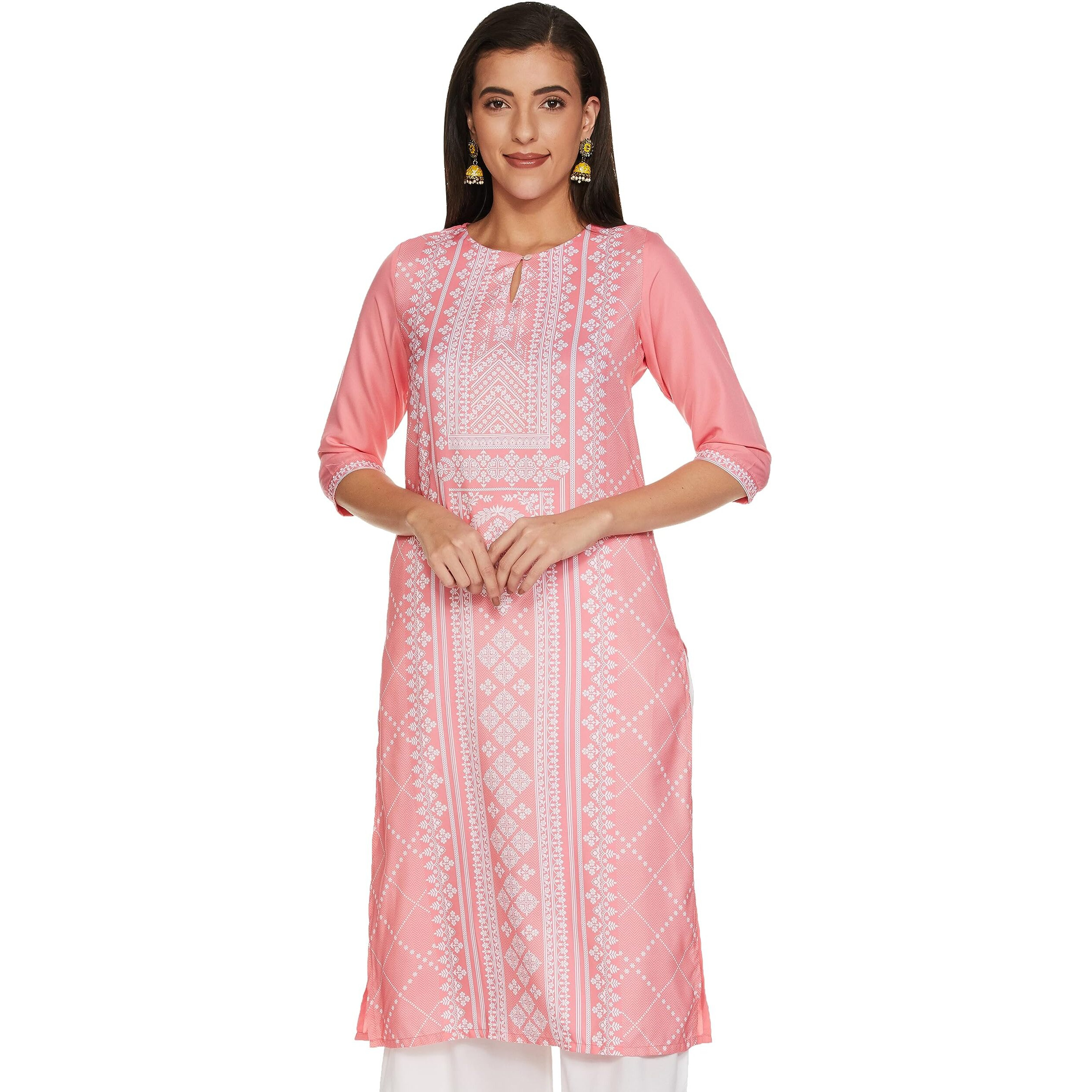 Ketch Women's Polyester Straight Dress Shirt (Khku000108_Peach_Xxl)