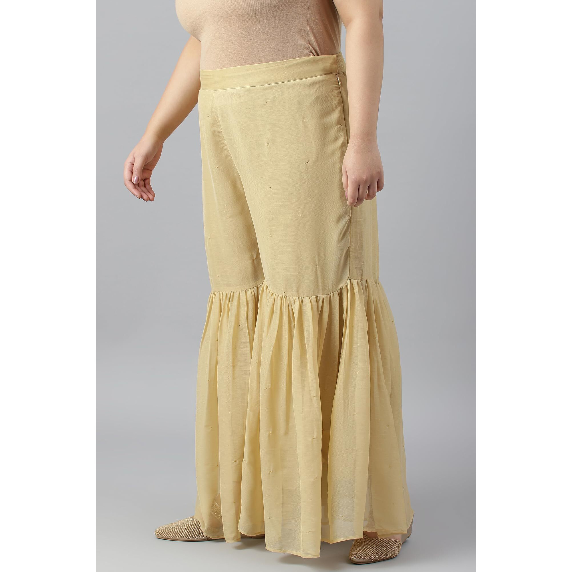 W Chiffon Strechable Sharara For Women | Chiffon Sharara For Women | W For Woman