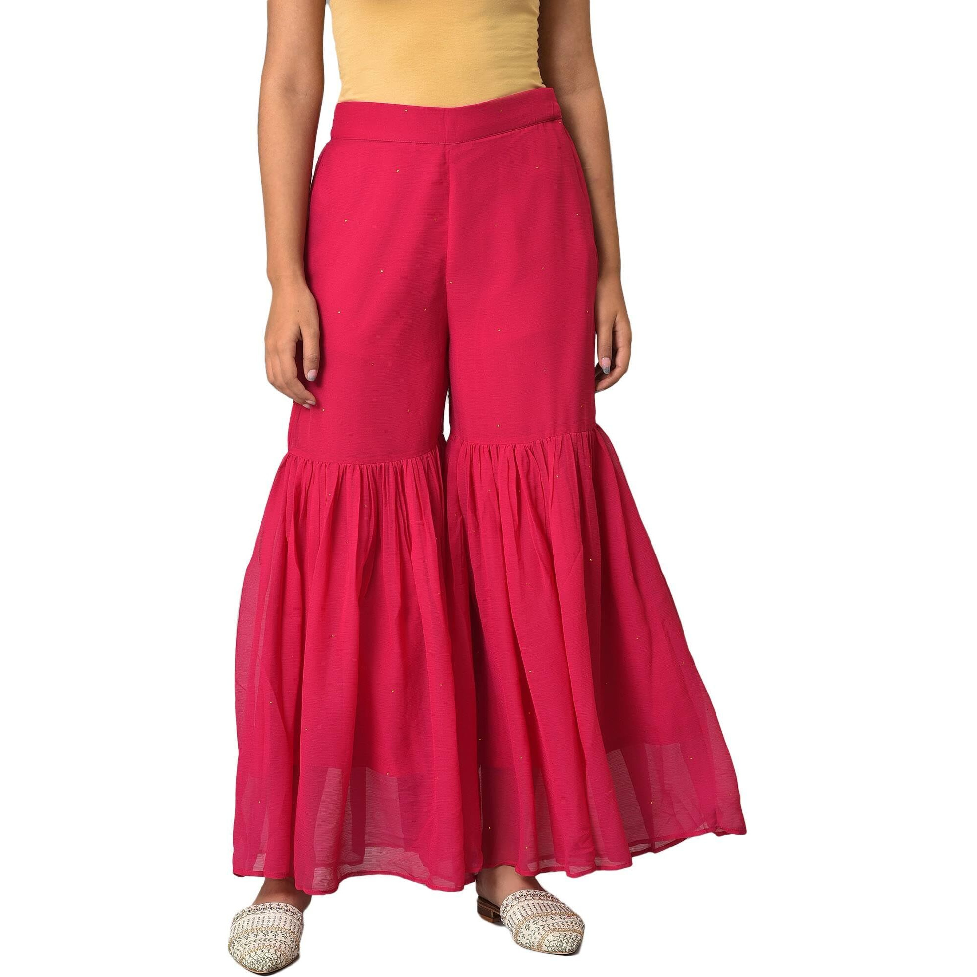 W Chiffon Strechable Sharara For Women | Chiffon Sharara For Women | W For Woman