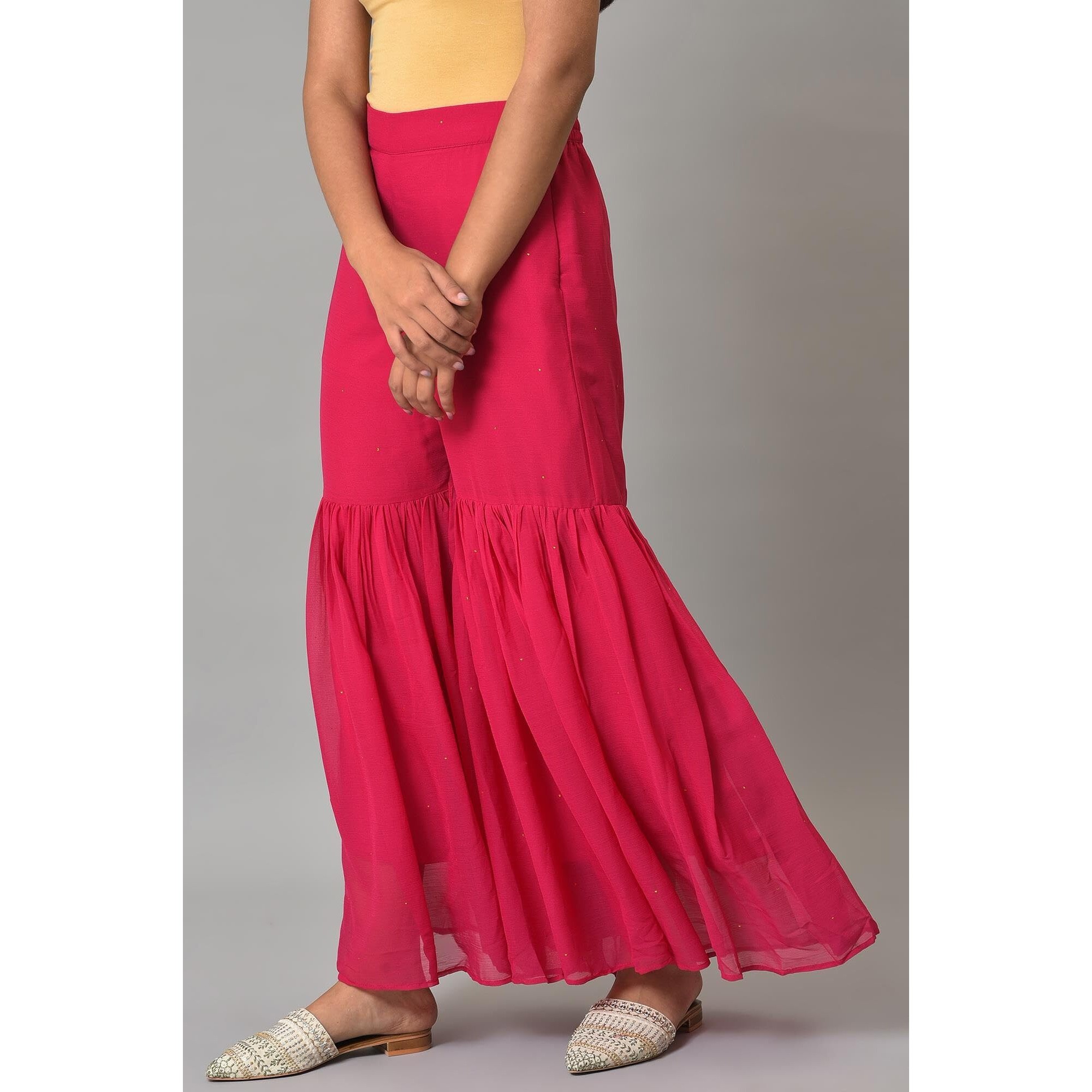 W Chiffon Strechable Sharara For Women | Chiffon Sharara For Women | W For Woman