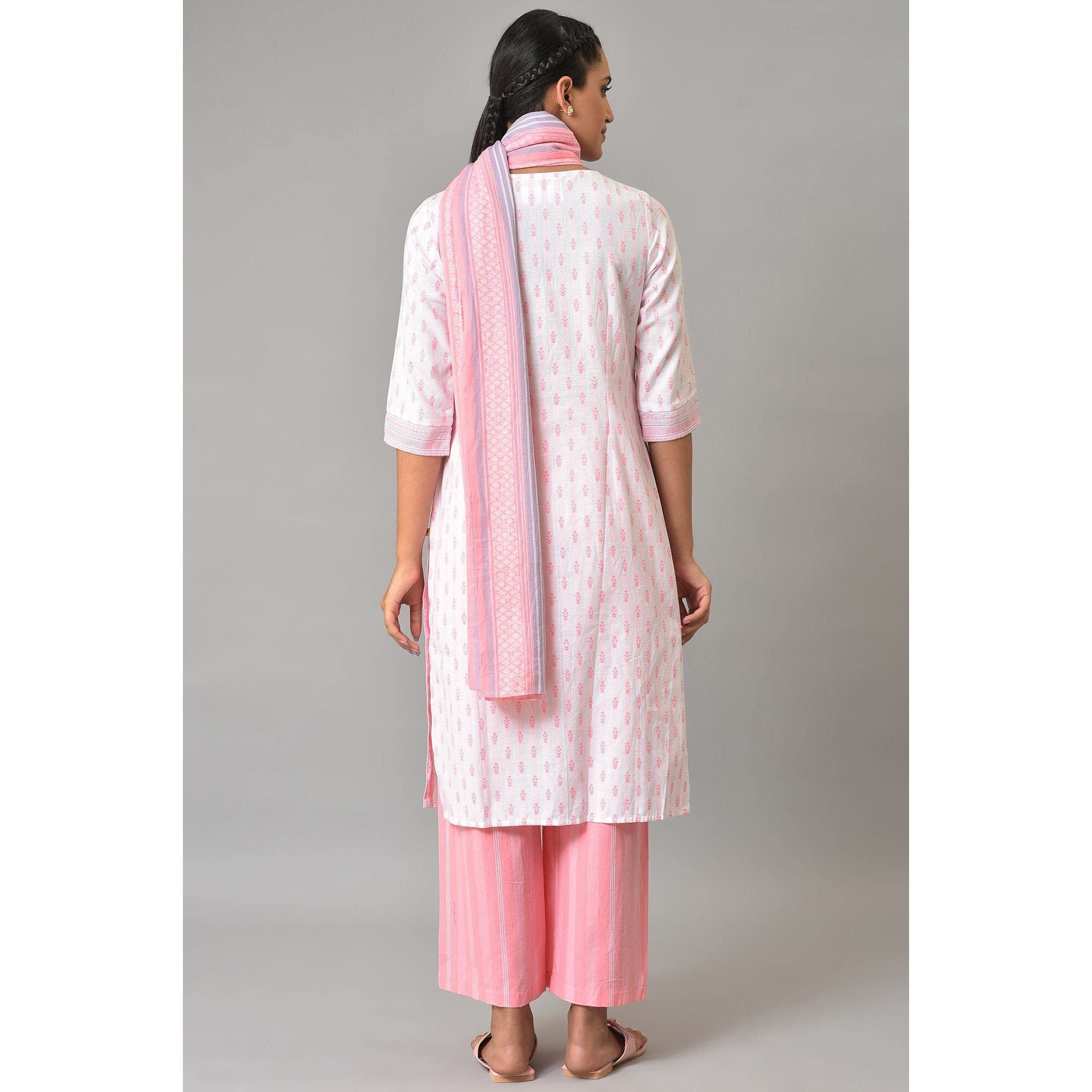 Pink Cotton Summer Kurta Set