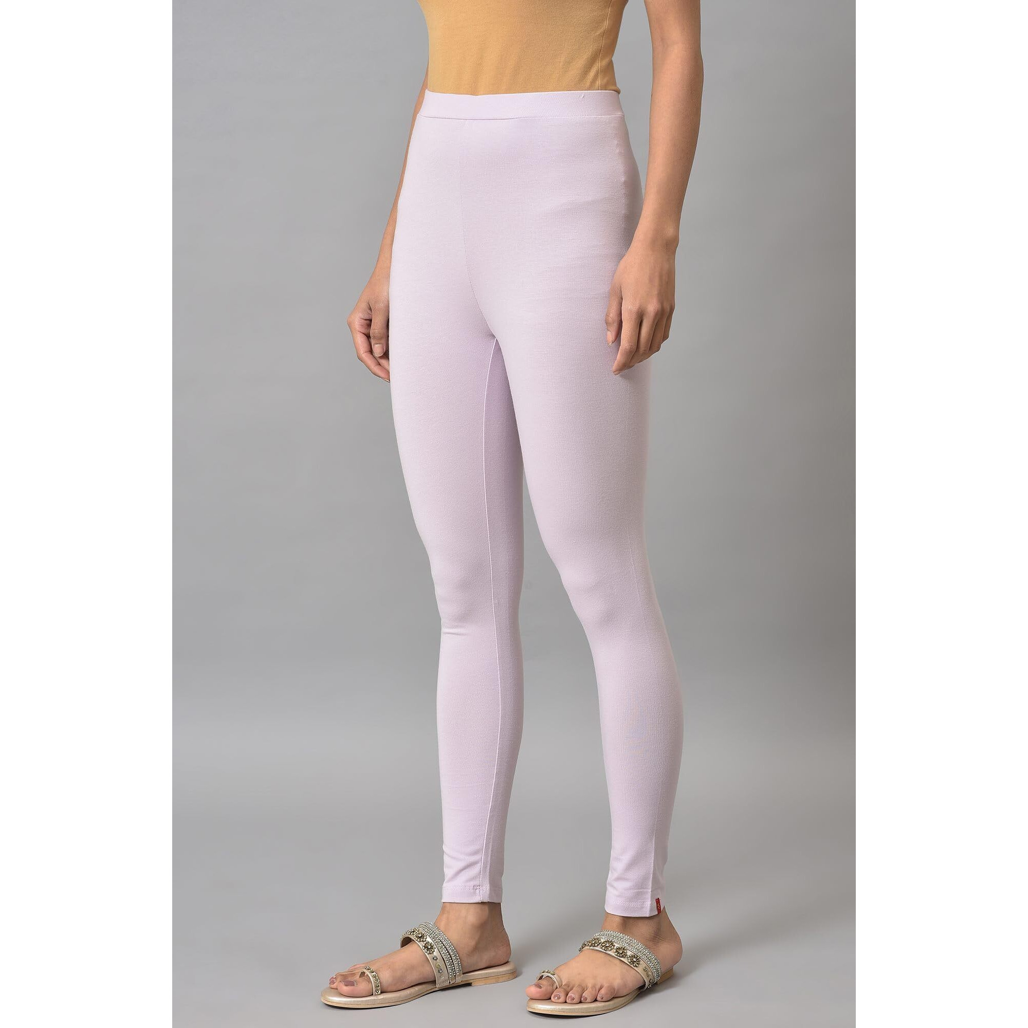 W For Woman Purple Cotton Jersey Tights_23Few60105-218895_S_Ws
