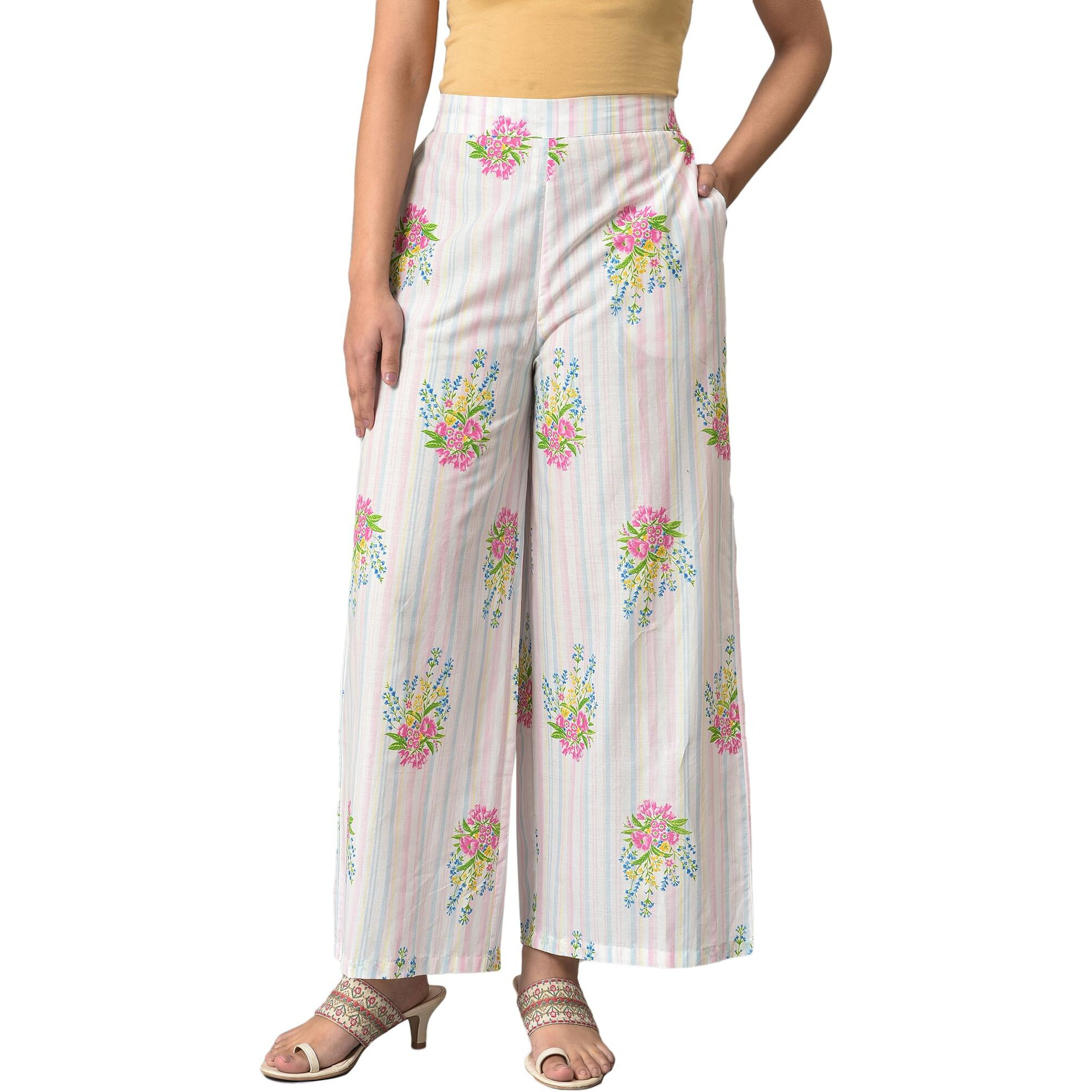 W Pure Cotton Strechable Parallel Pants For Women | Pure Cotton Parallel Pants For Women | Trousers For Women | W For Woman