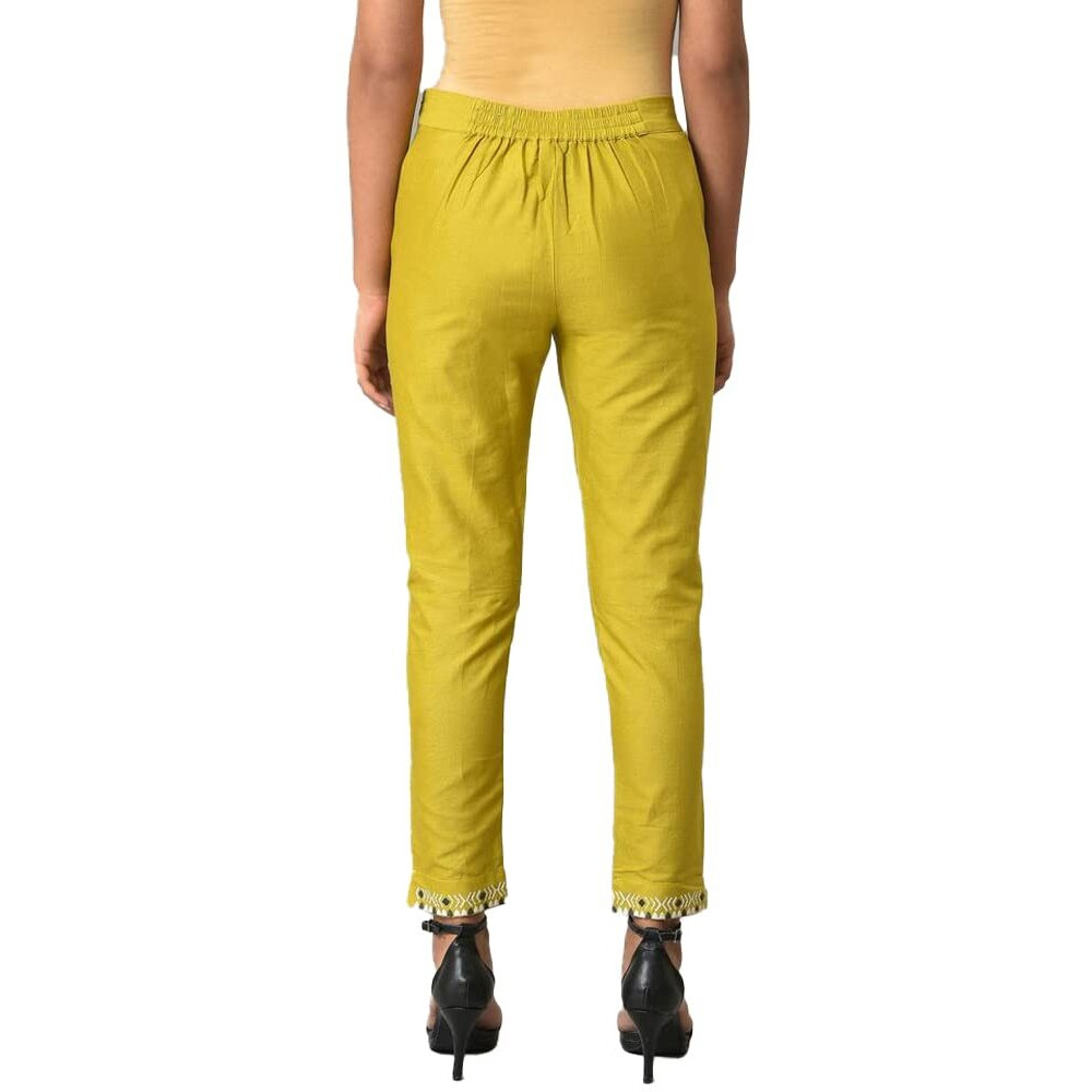 W Cotton Blend Strechable Parallel Pants For Women | Cotton Blend Parallel Pants For Women | Trousers For Women | W For Woman