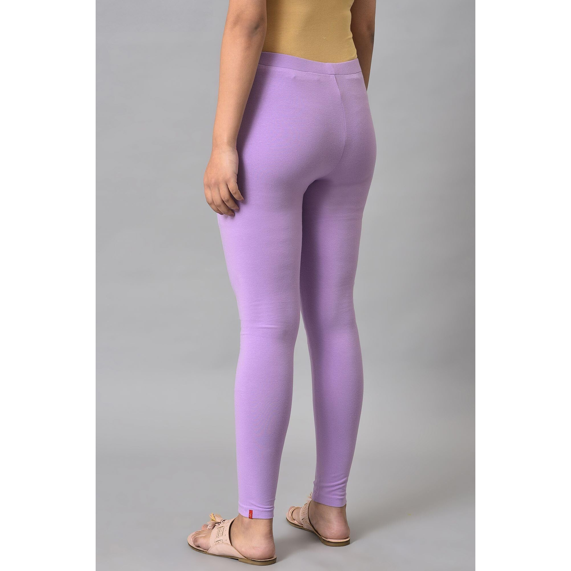 W For Woman Light Purple Cotton Jersey Tights_23Few60105-219147_M_Wm